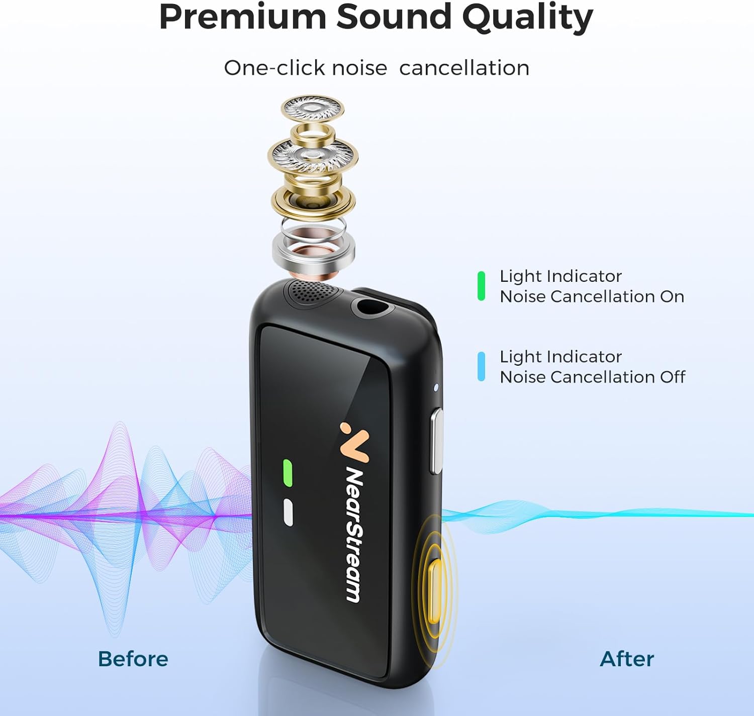 Nearstream Microfono Lavalier Wireless ENC 200m - immagine 6
