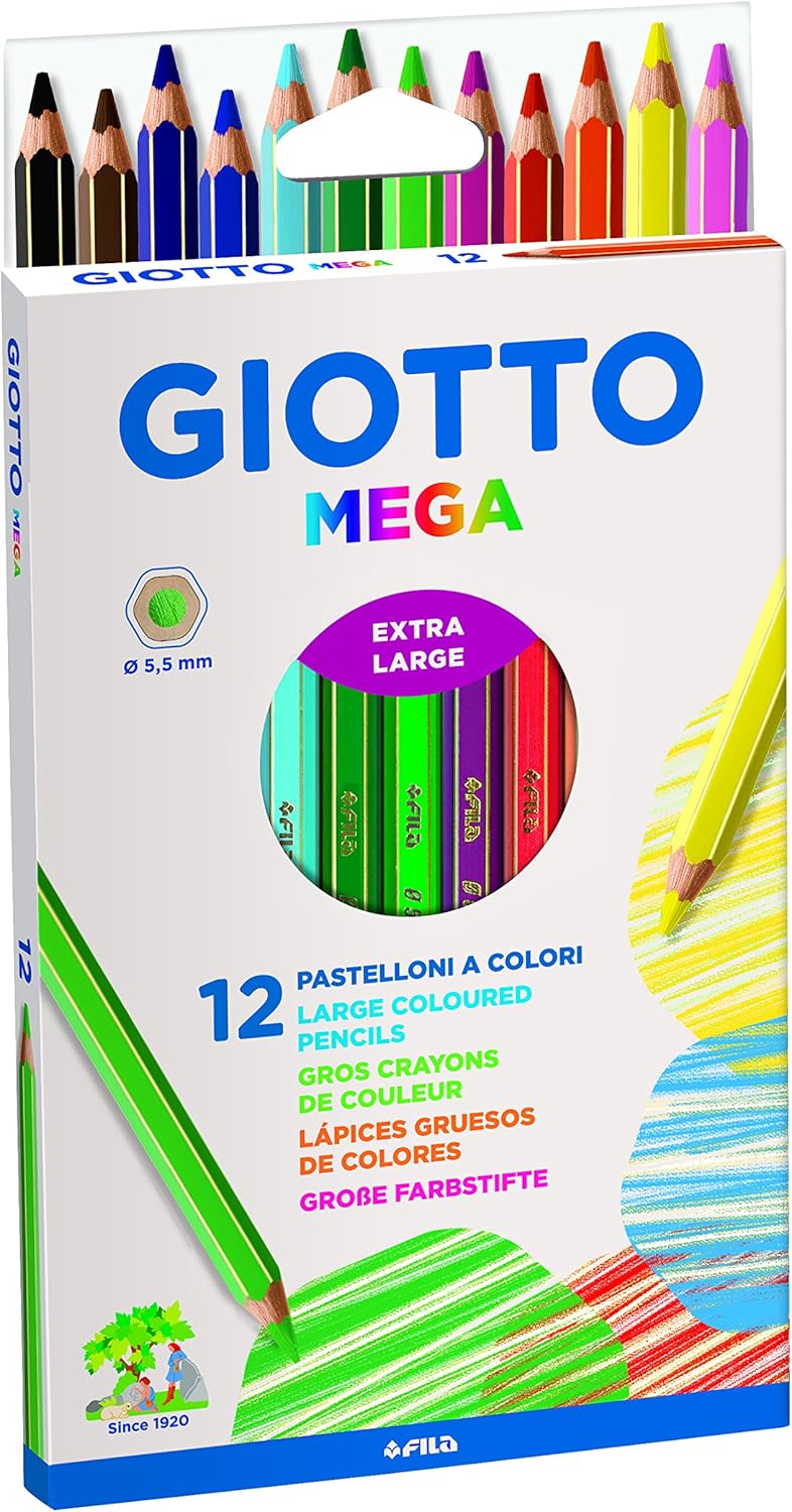Giotto Mega - Astuccio 12 Matite Colorate 5.5 mm - immagine 1