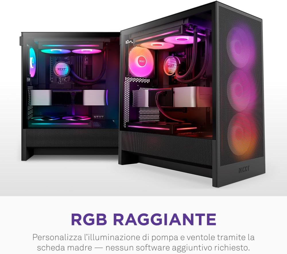 Nzxt Kraken Core 240 RGB - Dissipatore AIO Liquido CPU, Nero - immagine 8