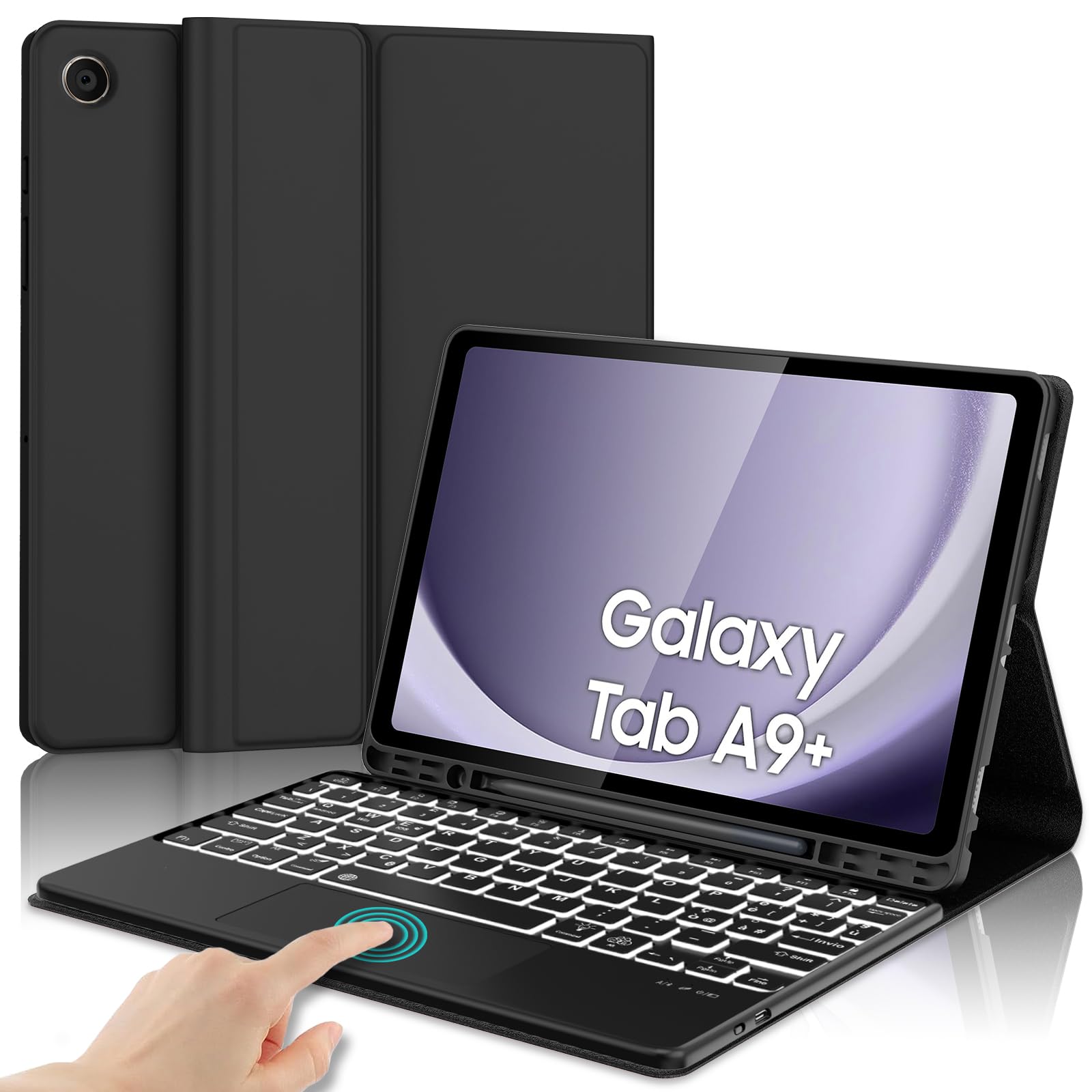 Iveoppe Tastiera Samsung Galaxy Tab A9 Plus 11" Nera
