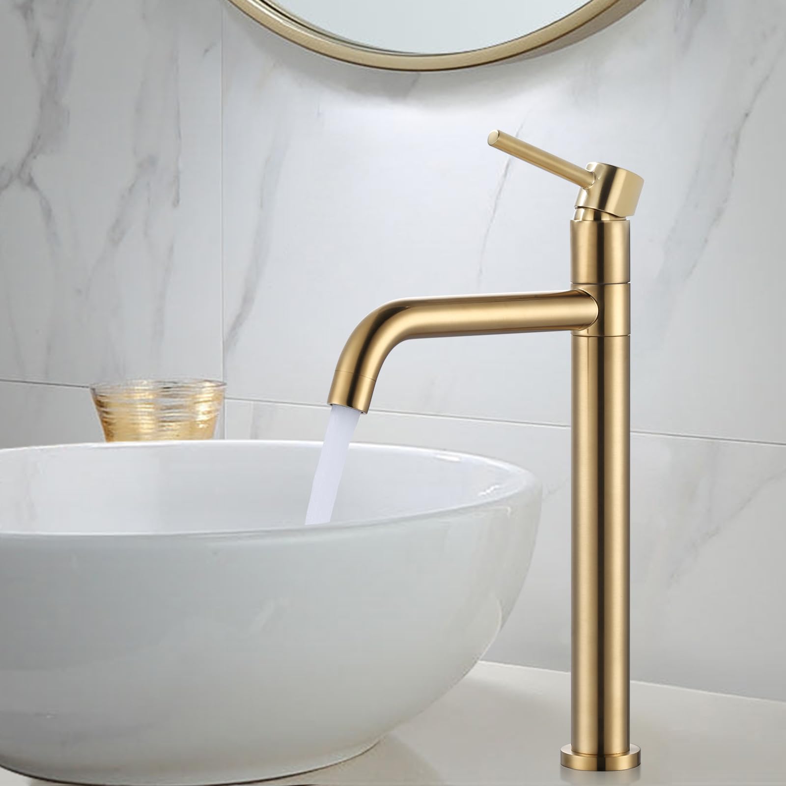 Arcora Rubinetto Bagno Alta Pressione Girevole 360°, Dorato