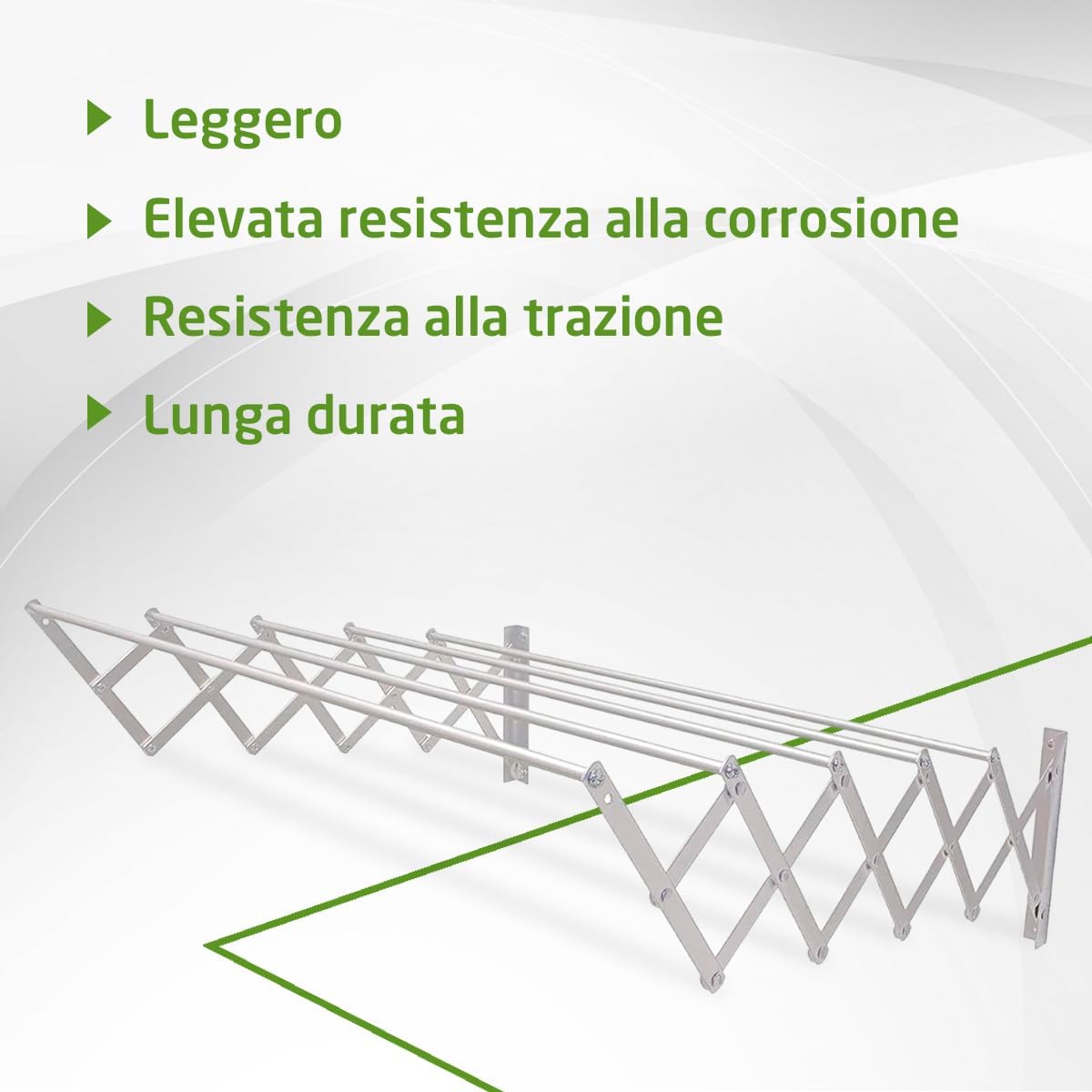 Amig - Stendibiancheria Estensibile da Parete - immagine 4