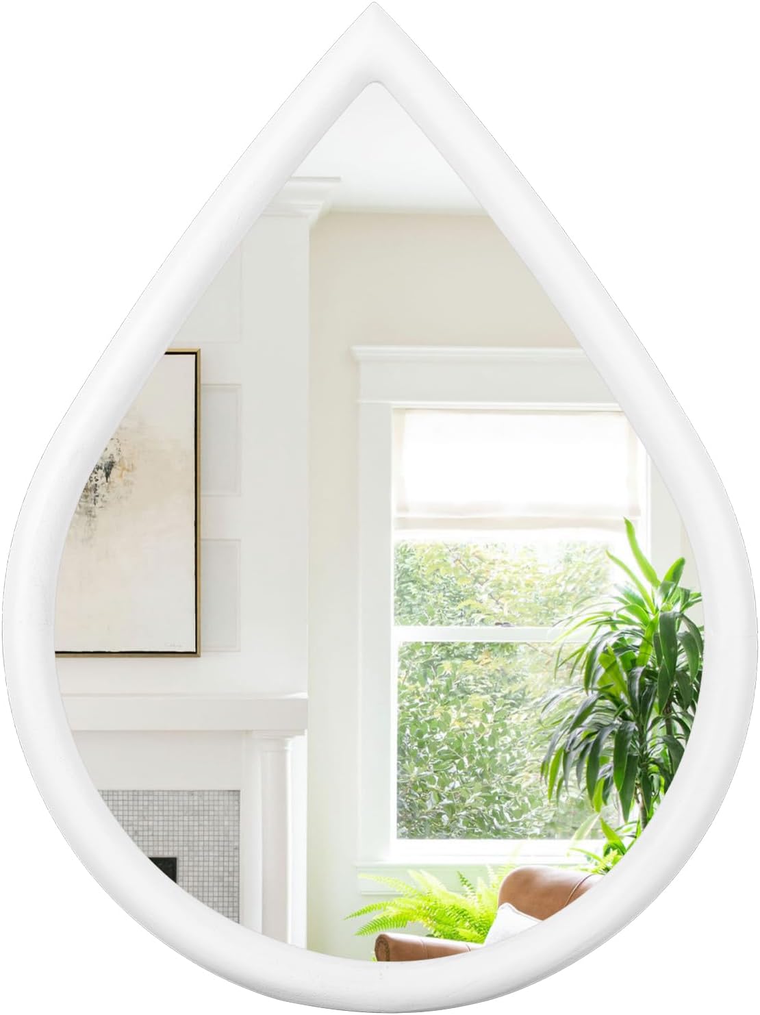 Specchio Vintage Bianco a Goccia 65x45 cm - immagine 4