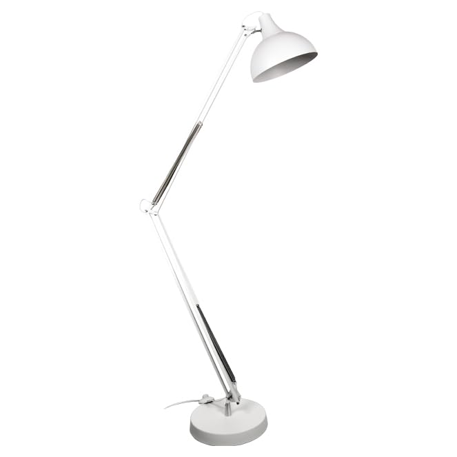 BEL AIR HOME Lampada da Terra Snodata Antigona, Bianco XL