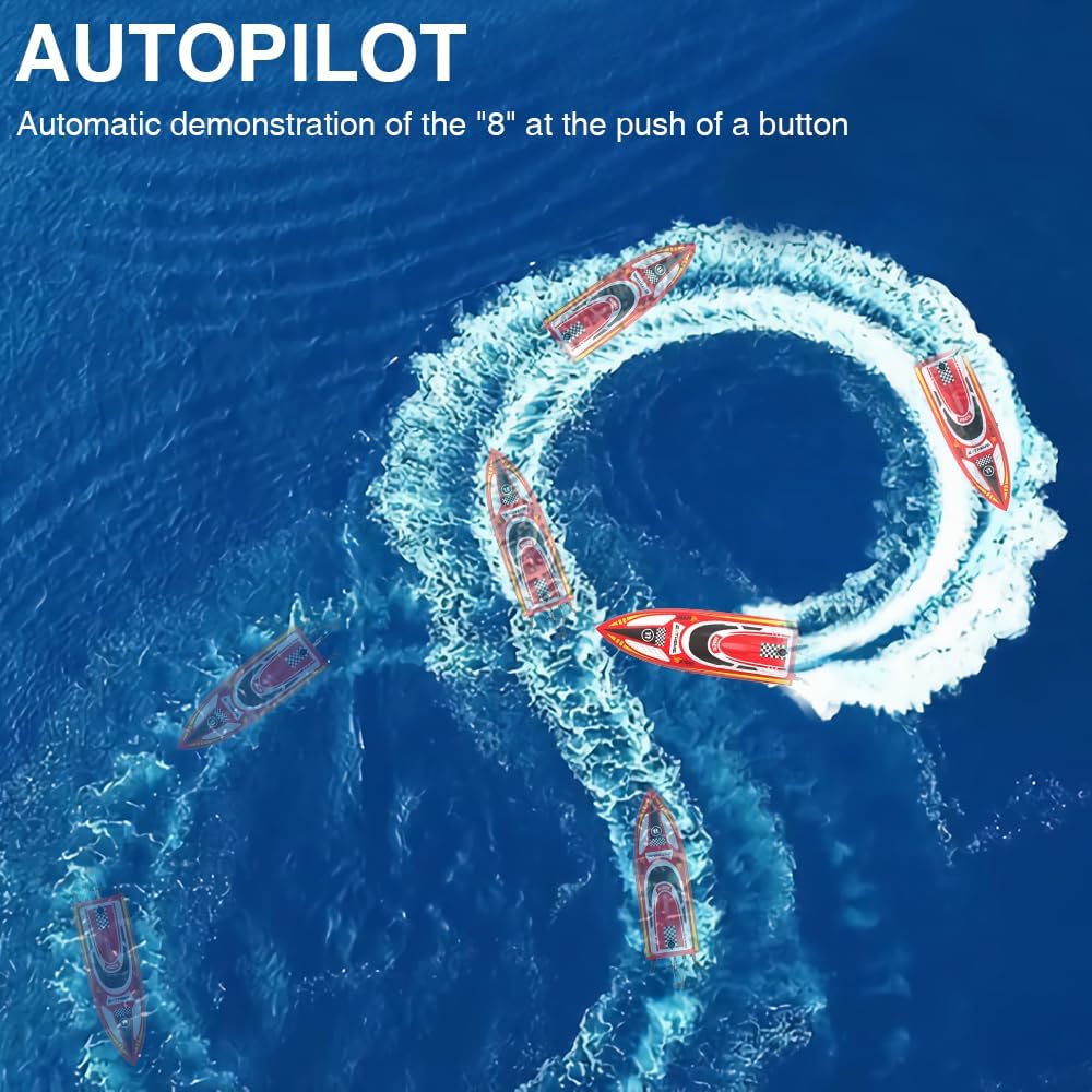 OBEST Barca RC con Luce LED 30 km/h - immagine 5