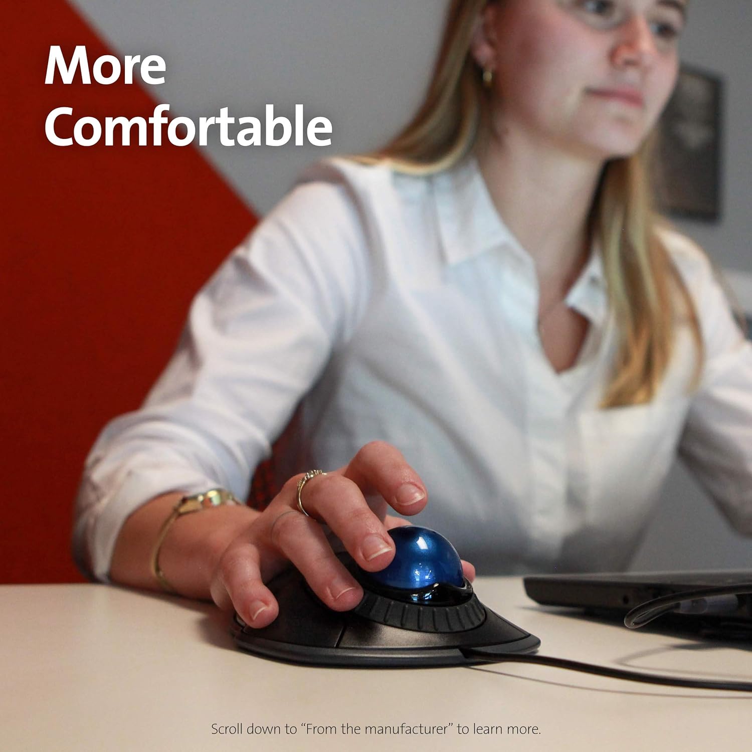 Kensington K72337EU Mouse Orbit con Trackball, Blu - immagine 2