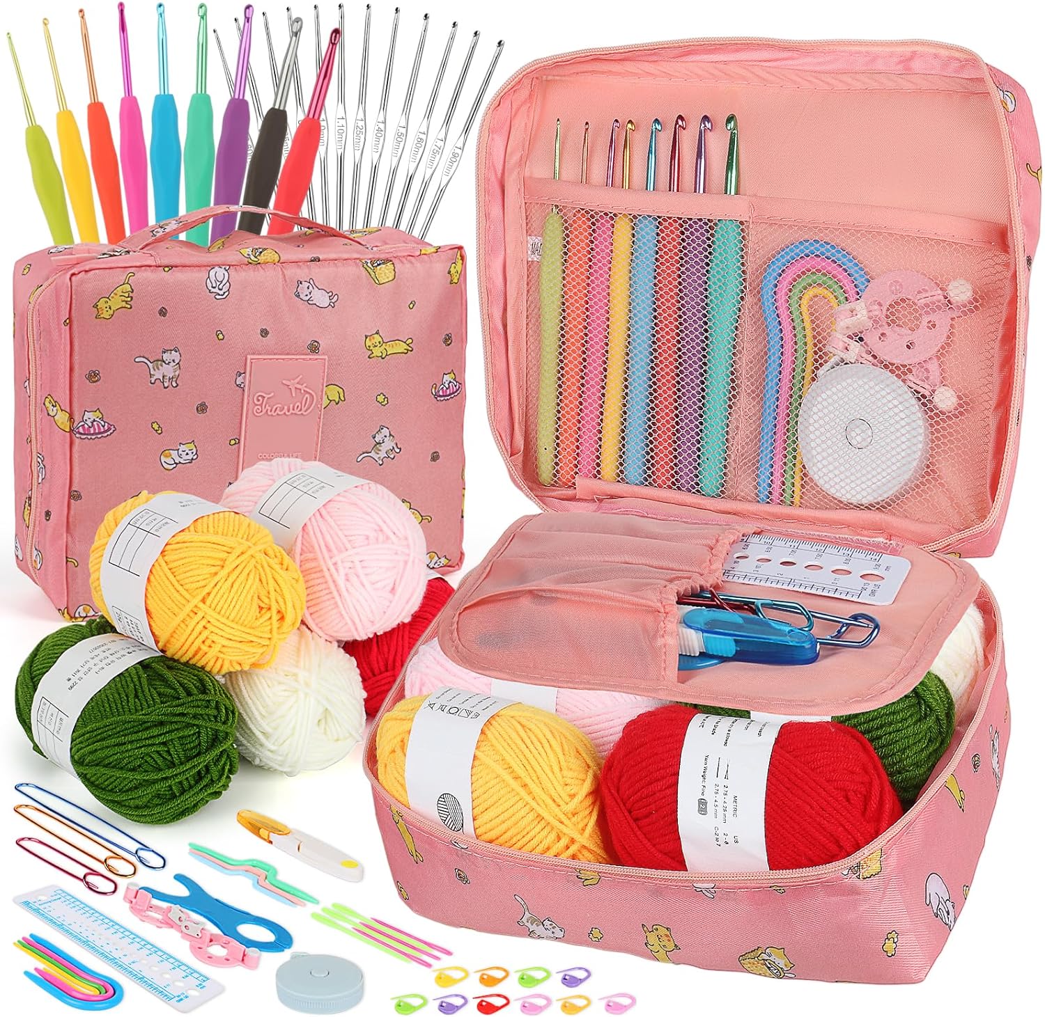 Coopay Kit Uncinetto per Principianti - Gato Rosa - immagine 1