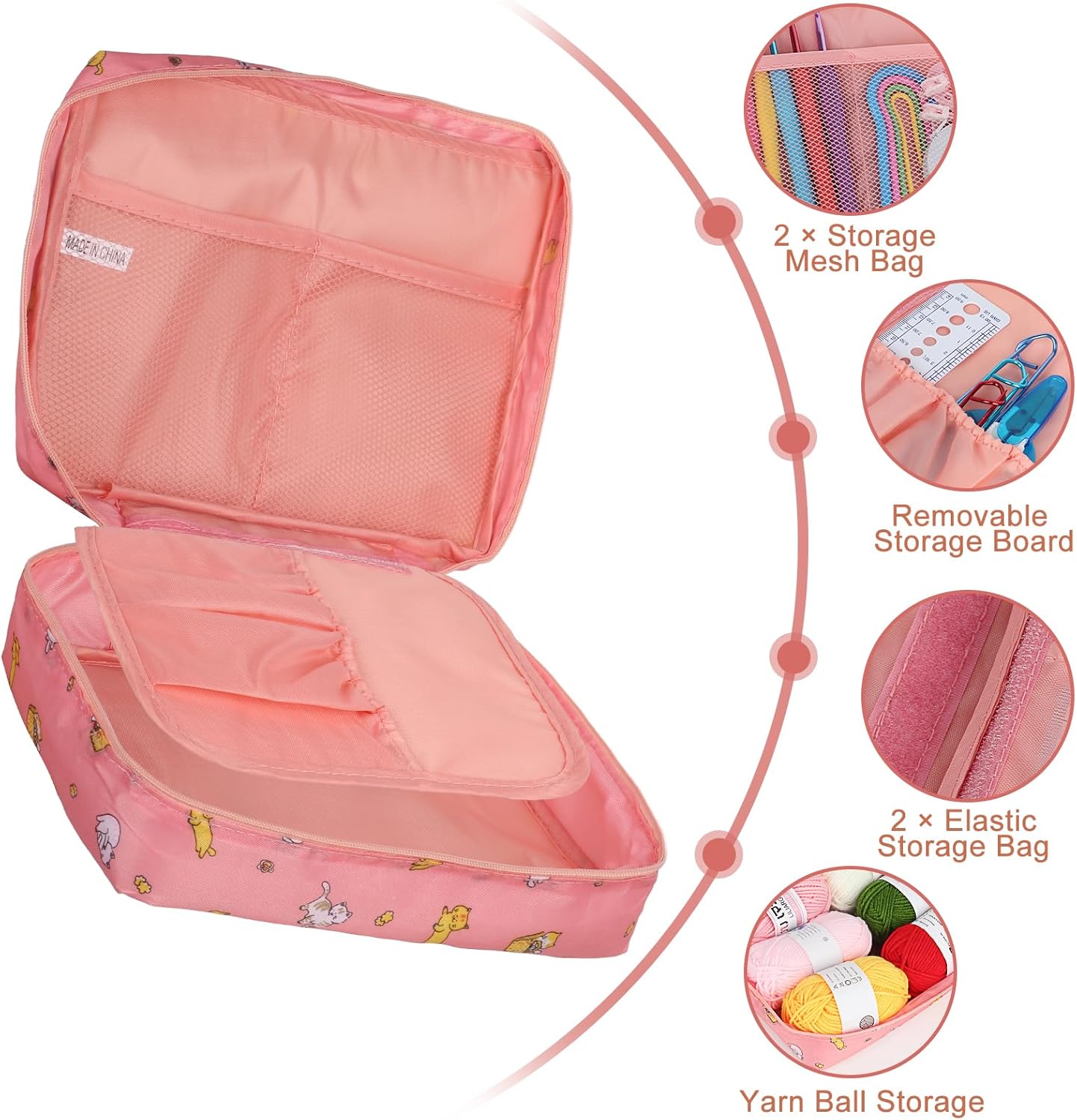 Coopay Kit Uncinetto per Principianti - Gato Rosa - immagine 6