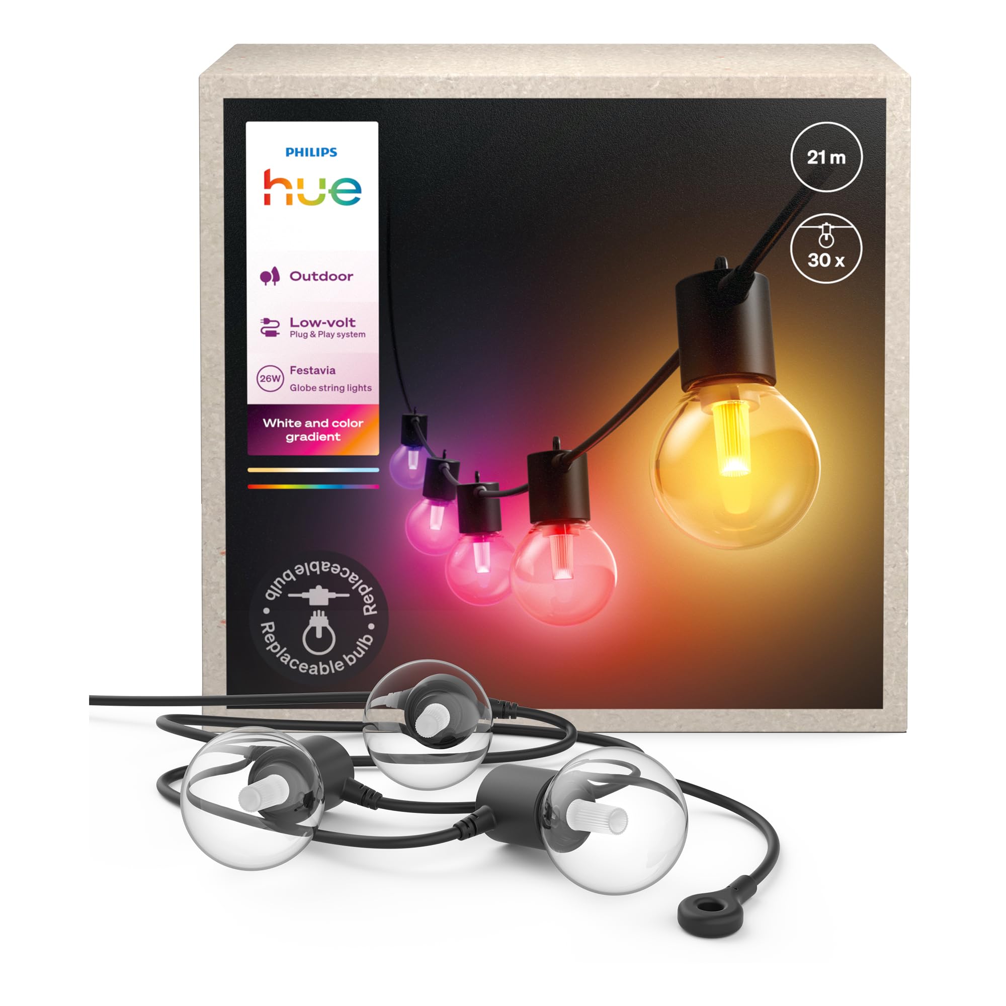 Philips Hue Festavia - Strisce Luminose Esterno 14M