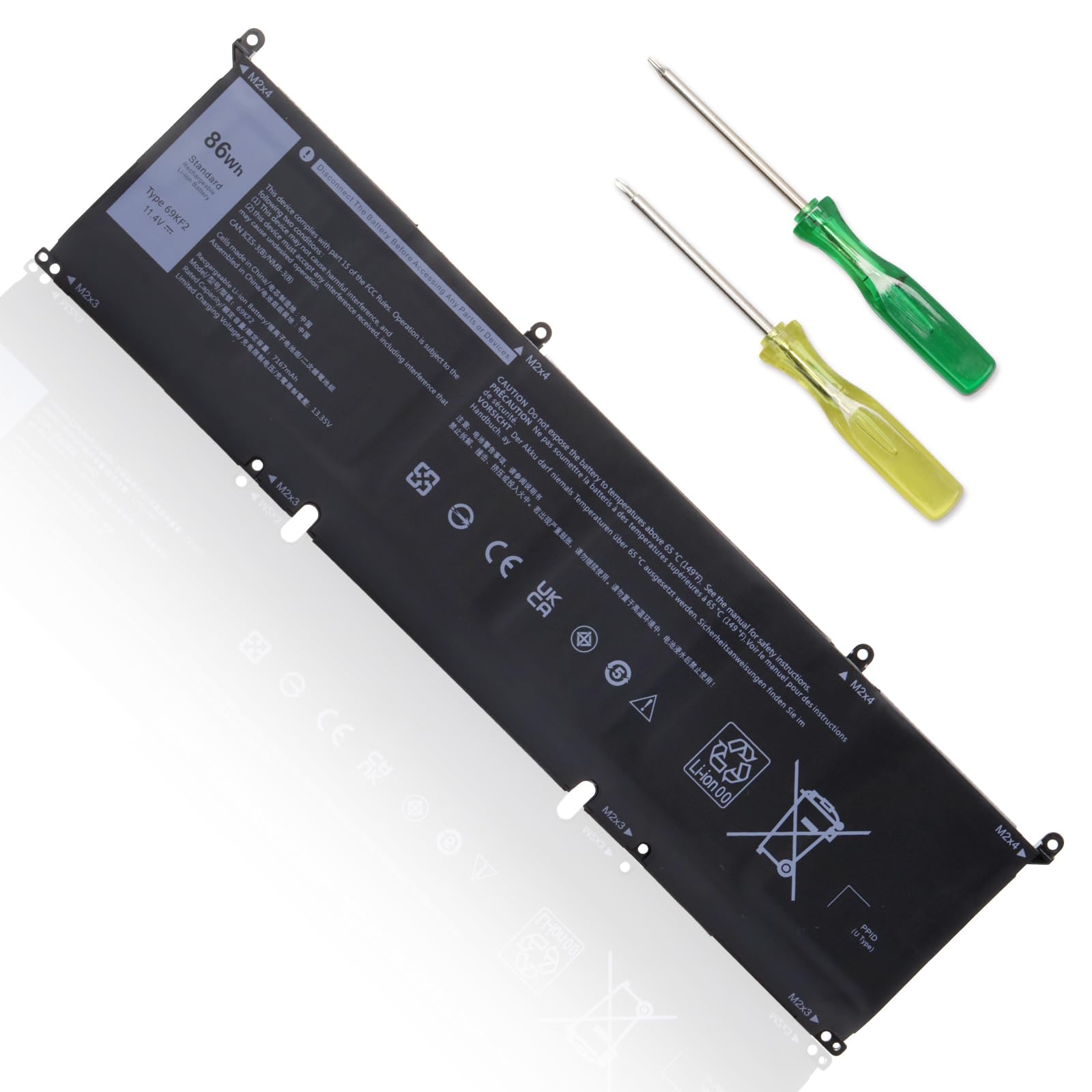 Jimacro 69KF2 Batteria 86Wh per Dell XPS 15 9500/9510