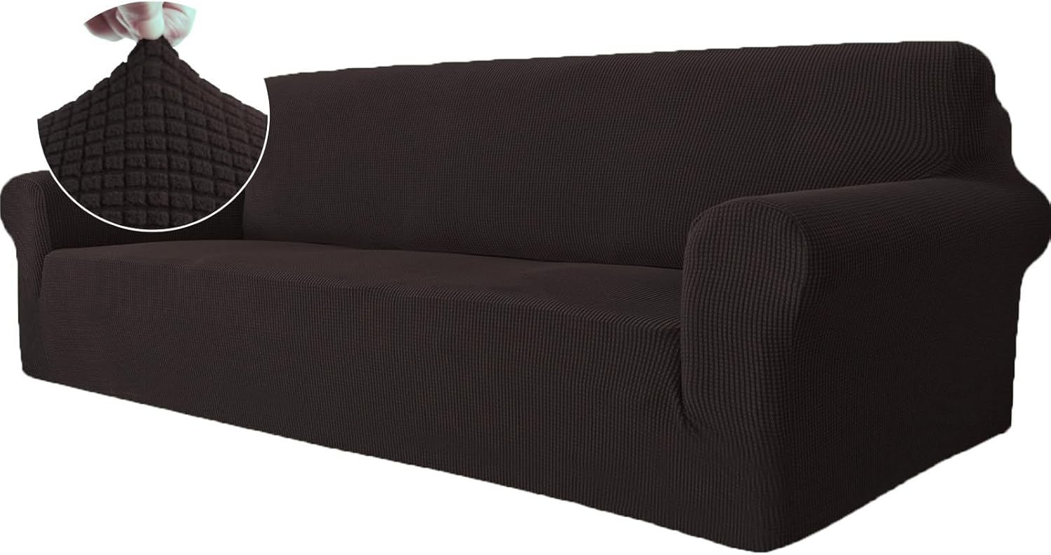 Ystyle Copridivano 4 Posti Elasticizzato, Caffè