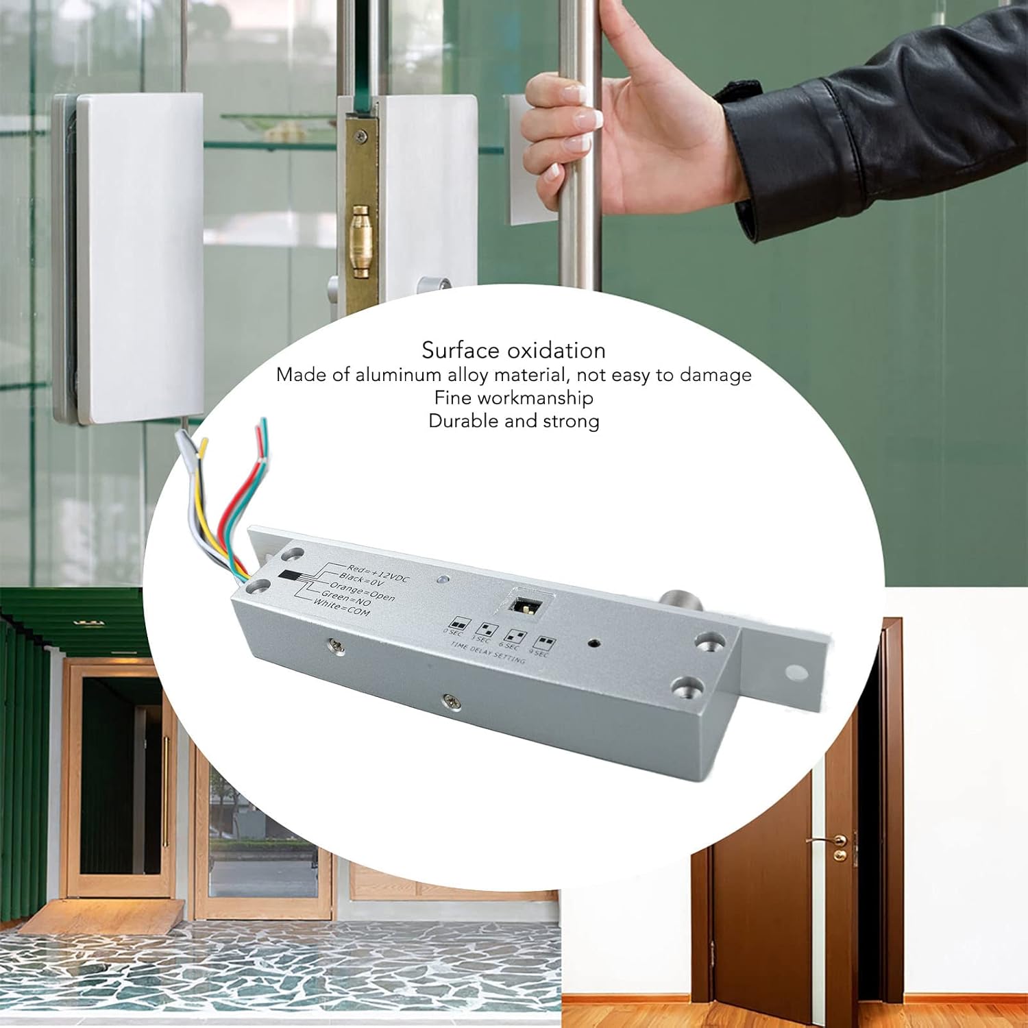 Serratura Elettrica DC 12V 5 Linee con Catenaccio - immagine 4