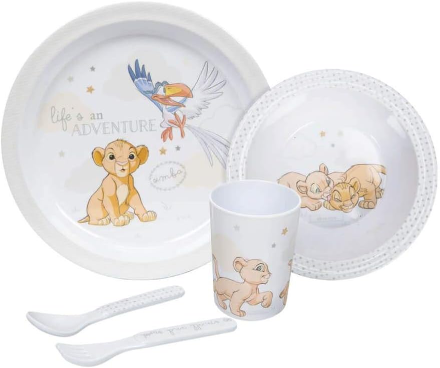 Disney Baby magico Beginnings Simba 5 pezzi Insieme di pranzo