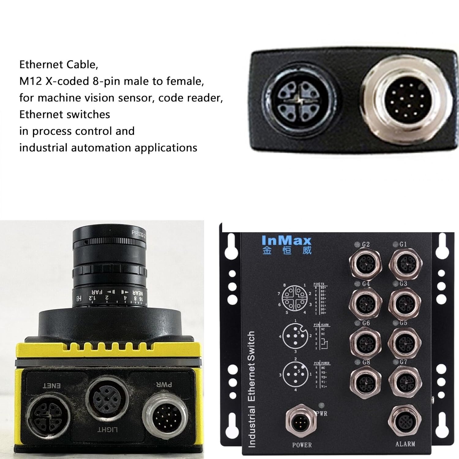 Cavo di rete CAT7e Pin X-Code RJ45 M12 GigE - immagine 4