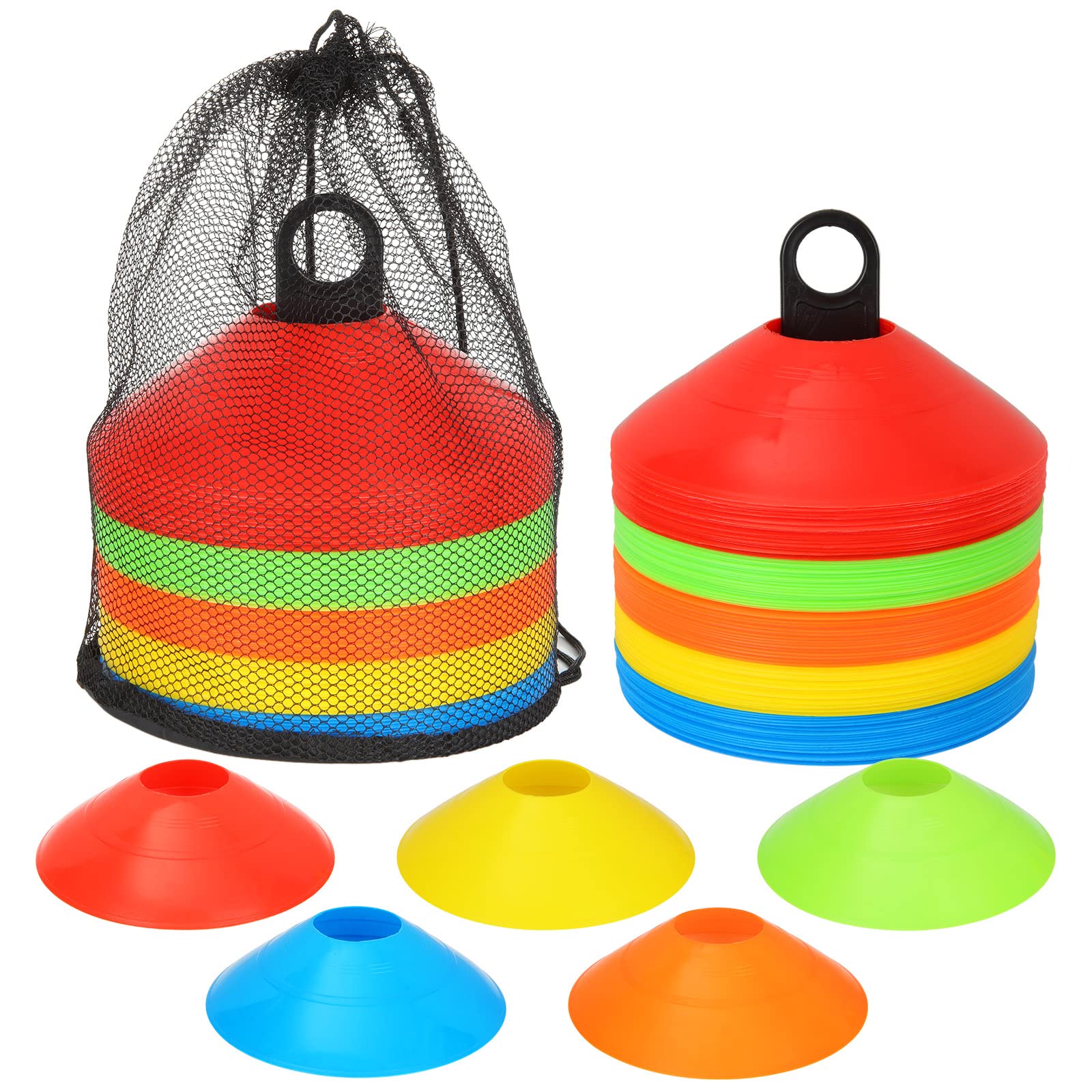 MIVIDE 100 Coni da Allenamento 19x5 cm (5 Colori)