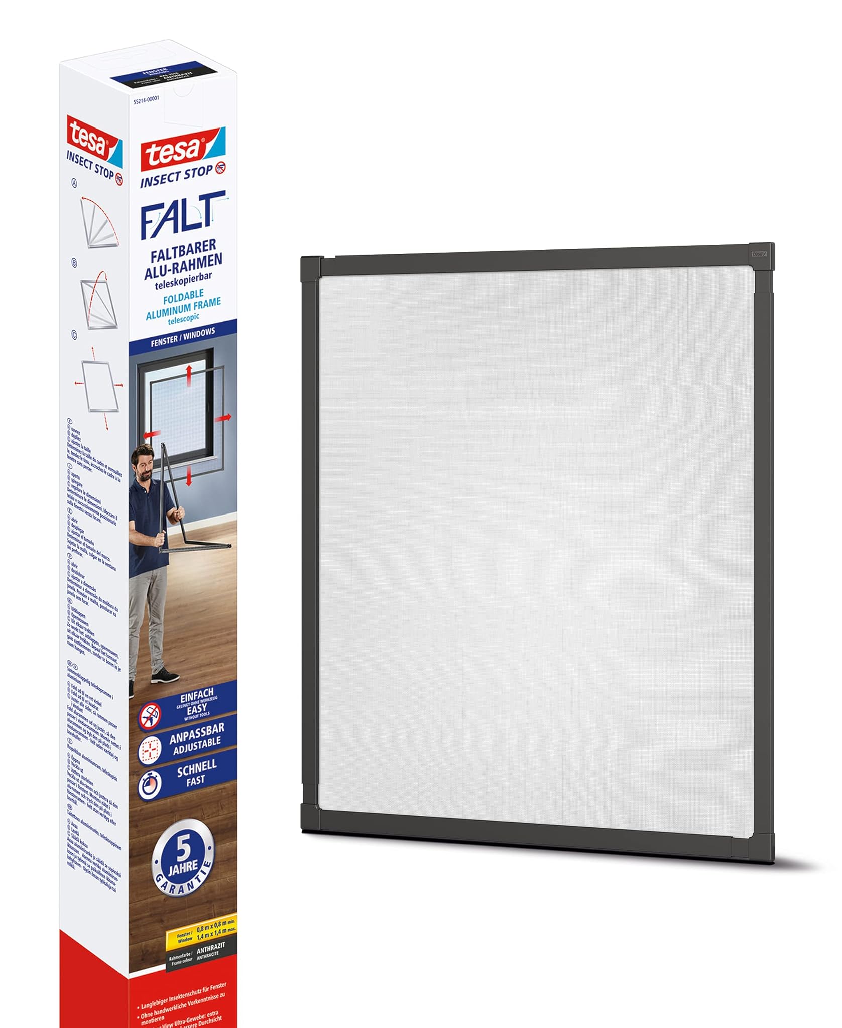 Tesa 55214 Insect Stop - Zanzariera Telescopica