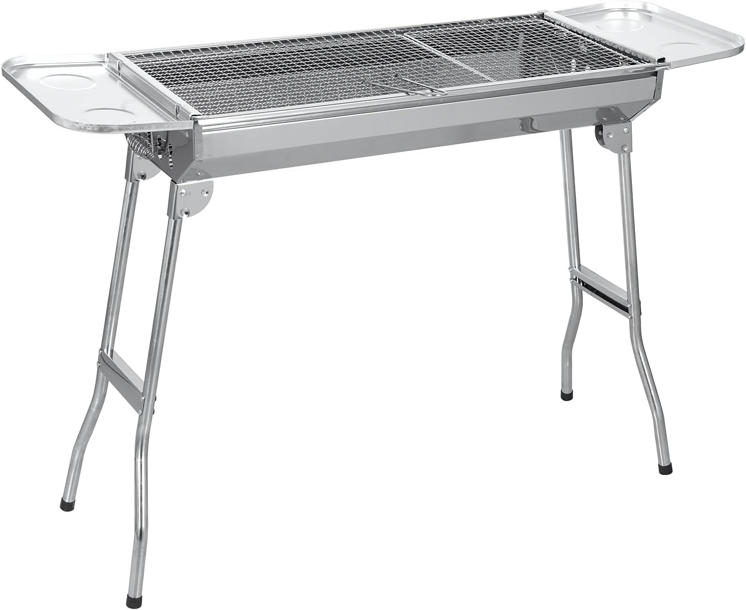Sunjas Barbecue a Carbone Portatile Pieghevole Acciaio Inox