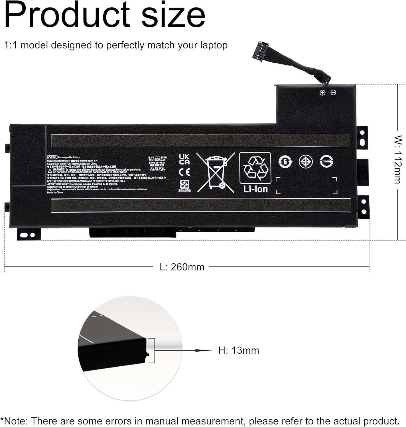 Blesys VV09XL Batteria per HP ZBook 15 G3 G4 Workstation - immagine 2