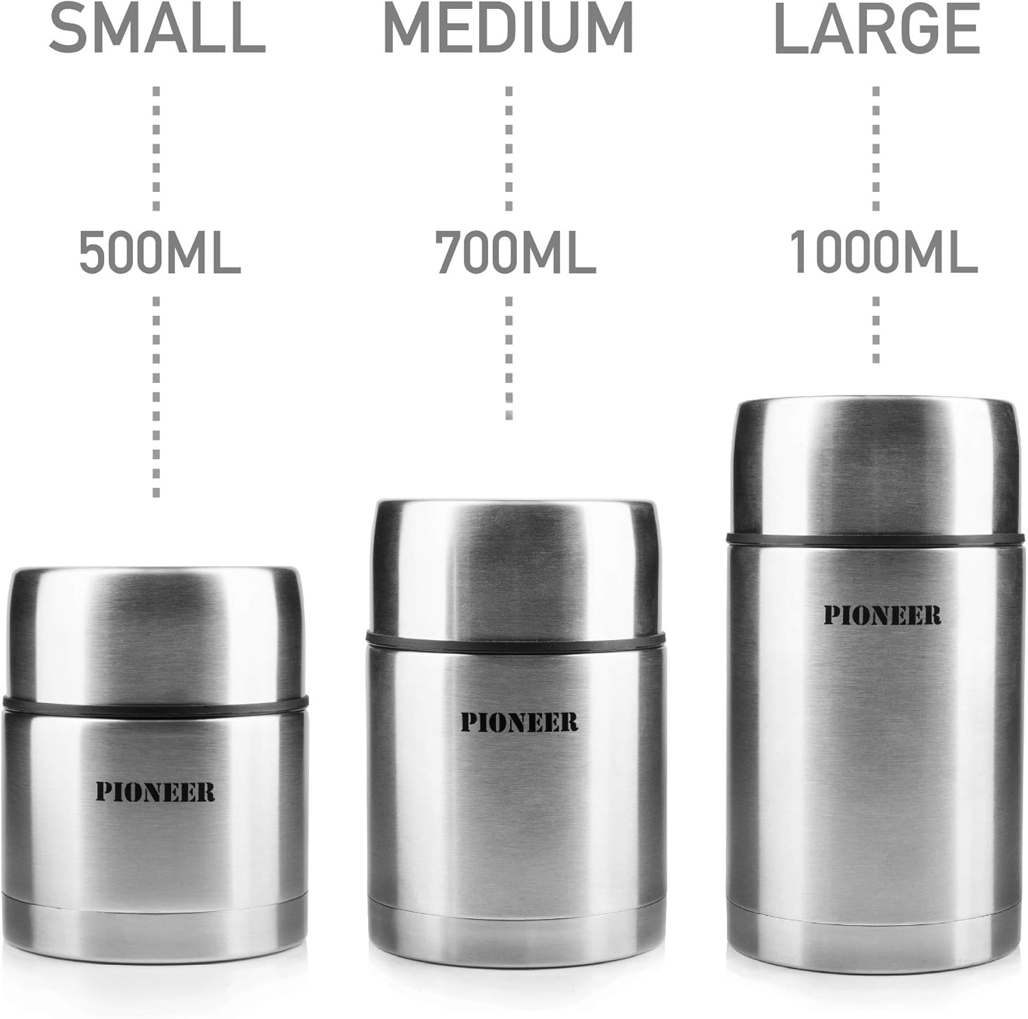 Pioneer Food Flask Thermos 700ml Acciaio Inox - immagine 6