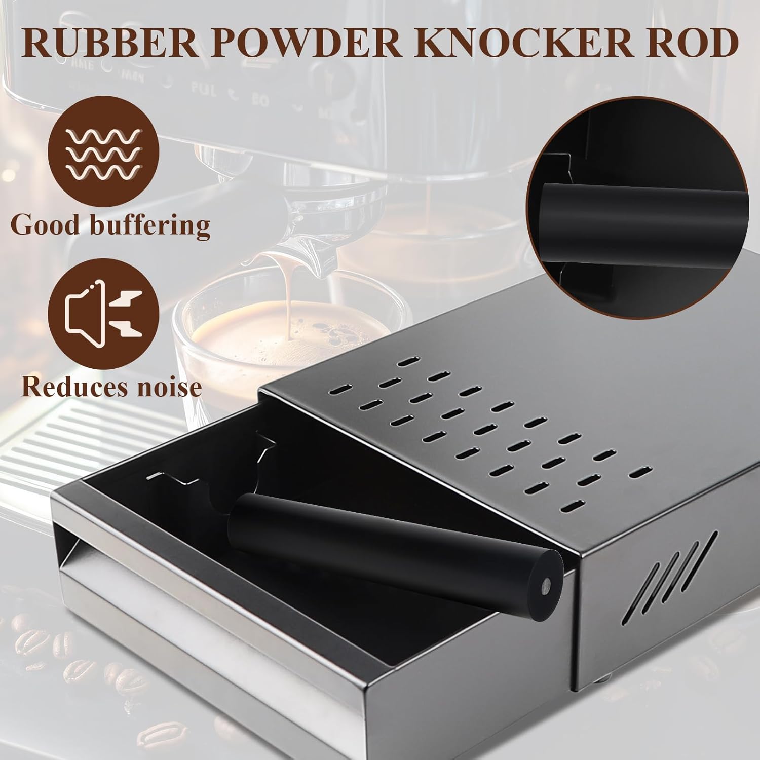 EFUTURETIME Knock Box Espresso Caffè in Acciaio Inox - immagine 4