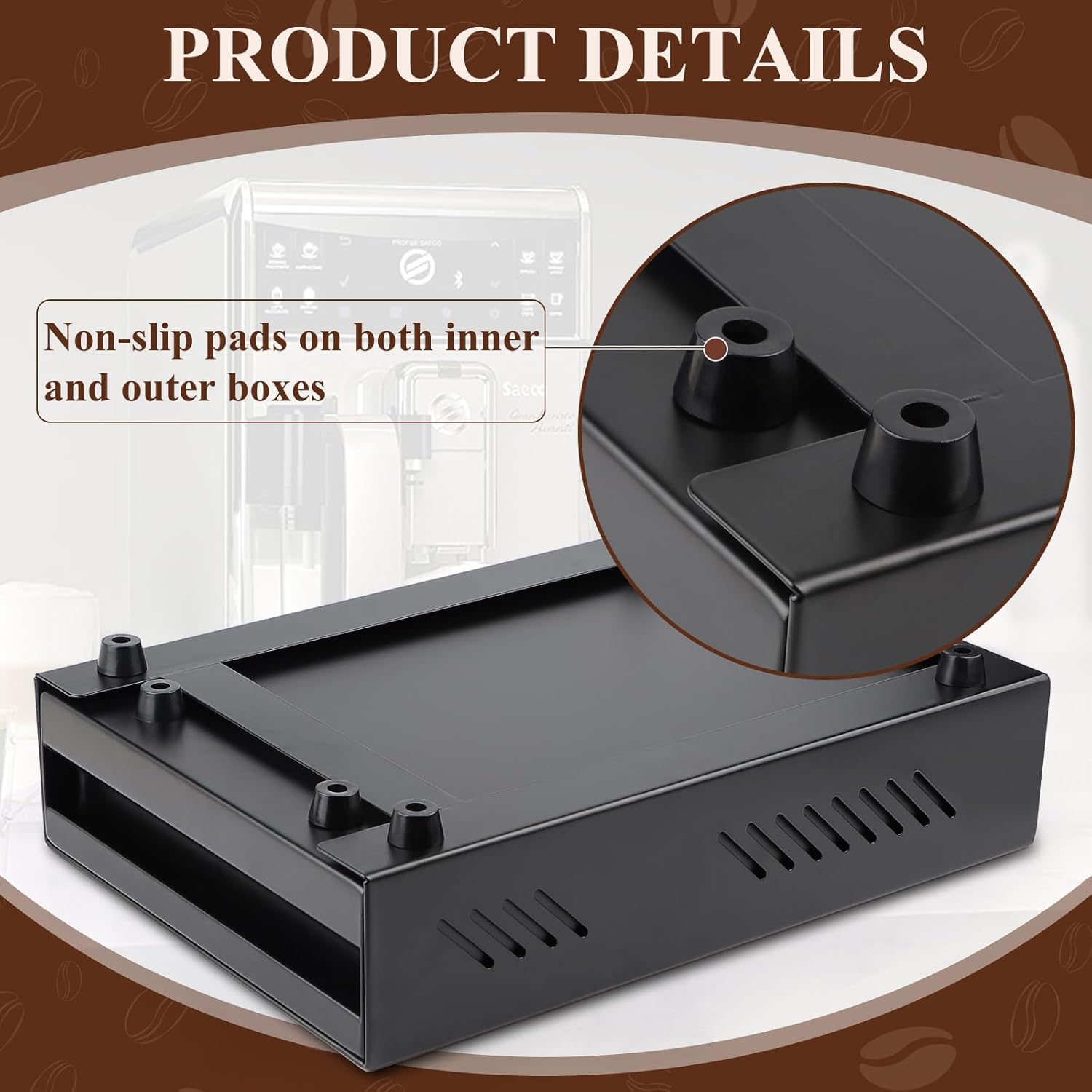 EFUTURETIME Knock Box Espresso Caffè in Acciaio Inox - immagine 5