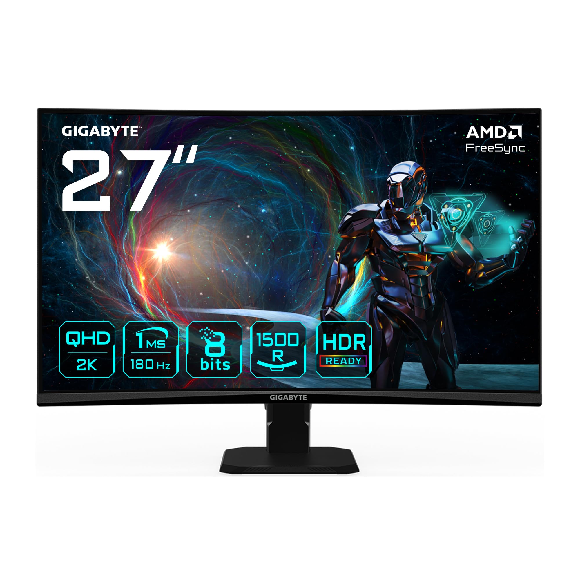 Gigabyte GS27QCA Monitor Gaming Curvo 27" QHD 180Hz