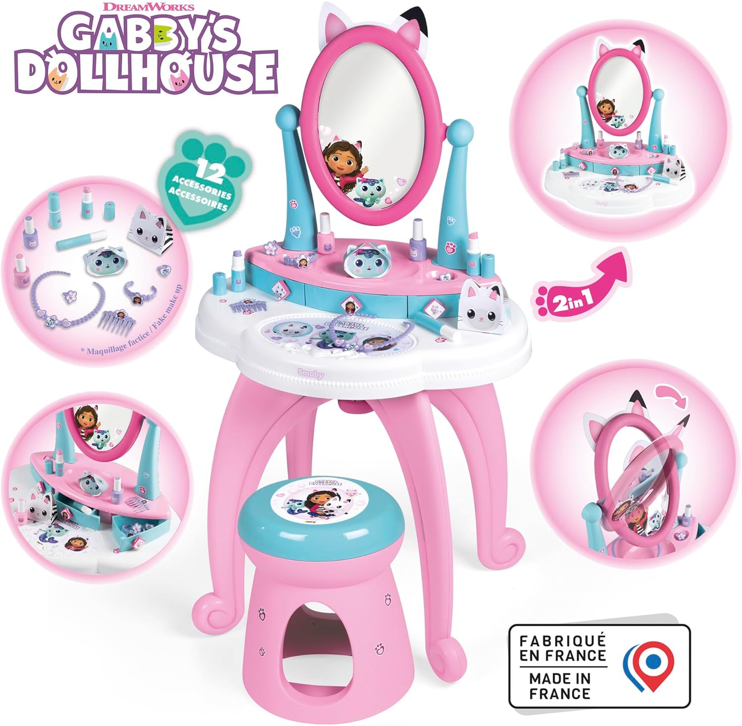 Smoby Gabby Specchiera 2 in 1 - Giocattolo +3 anni - immagine 2