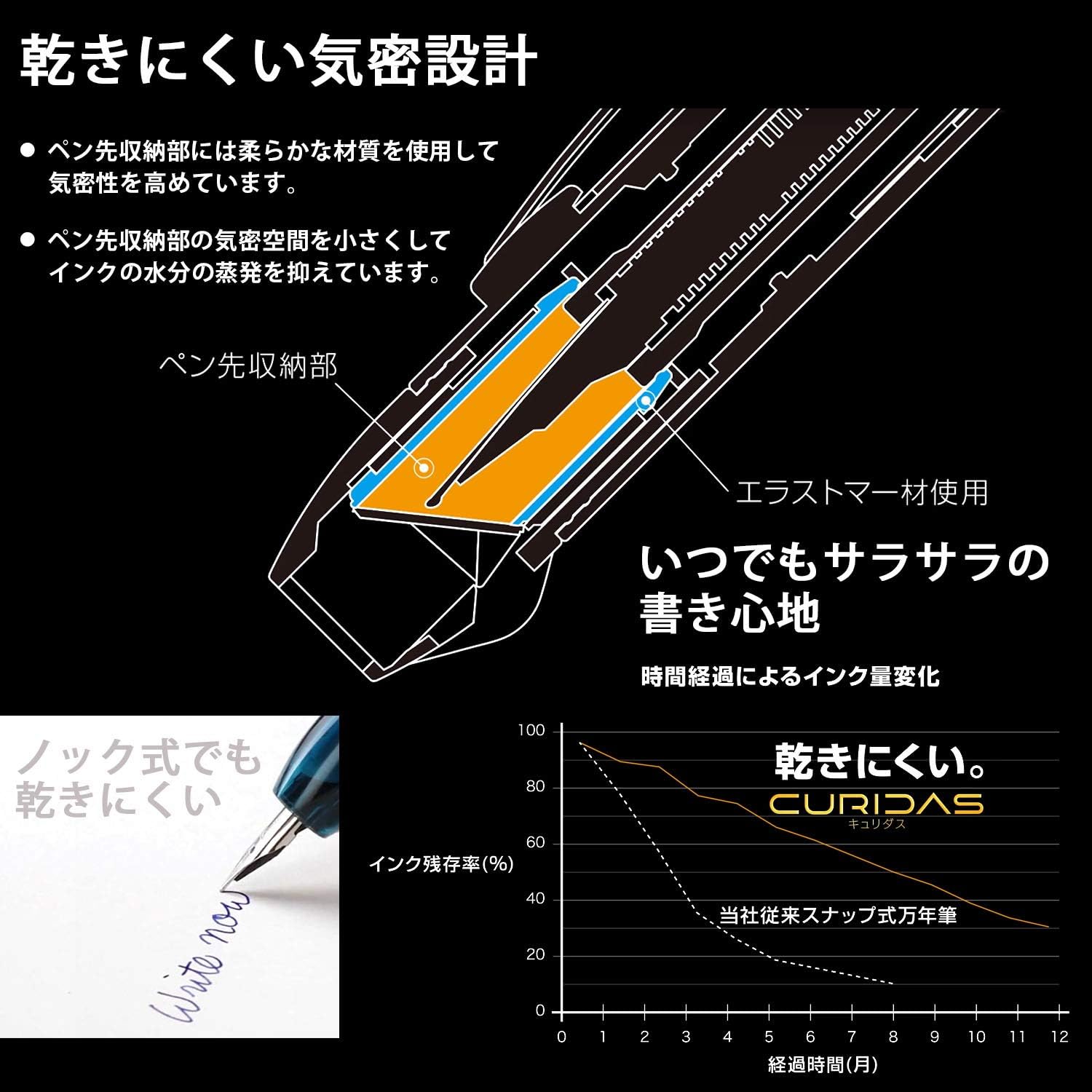 PLATINUM Curidas Prism Crystal - Penna stilografica EF - immagine 4