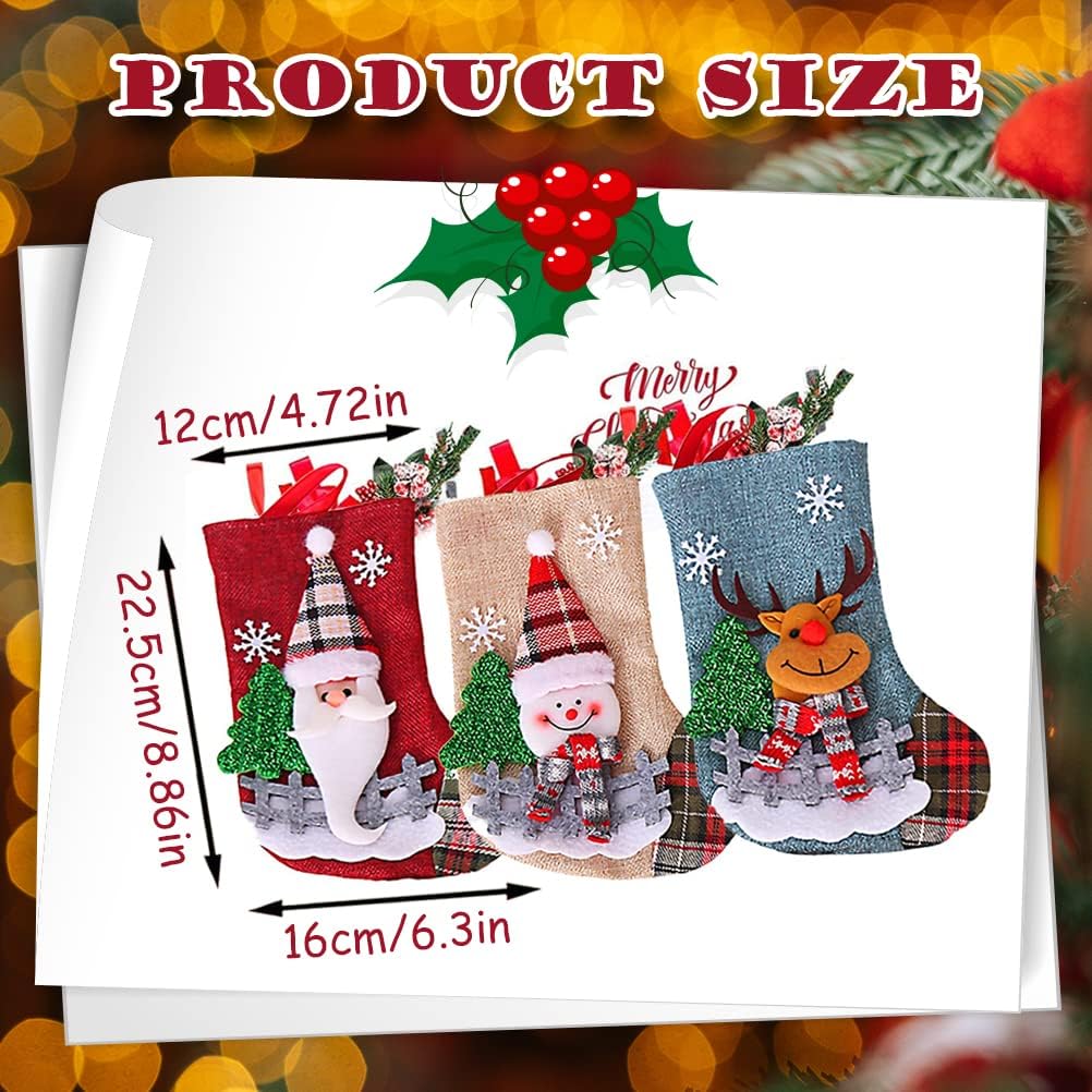 Calze Natalizie da Appendere - Set di 3 - immagine 2