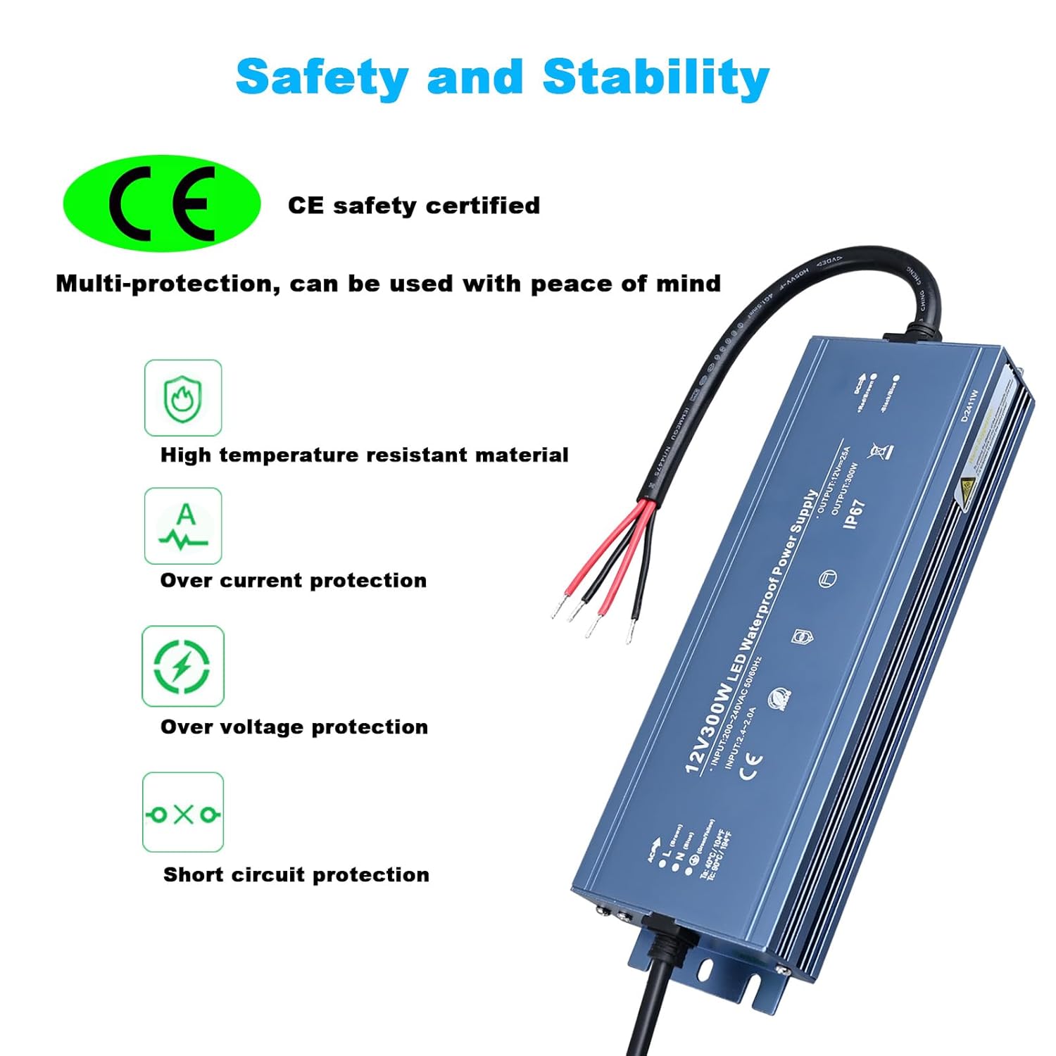 Topai Trasformatore LED 12V 300W IP67 - immagine 3