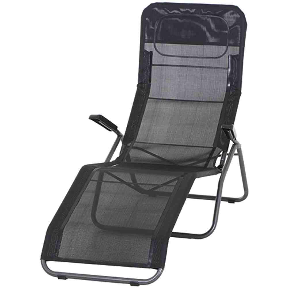 Siena Garden - Sedia a Sdraio Anco, Colore: Nero