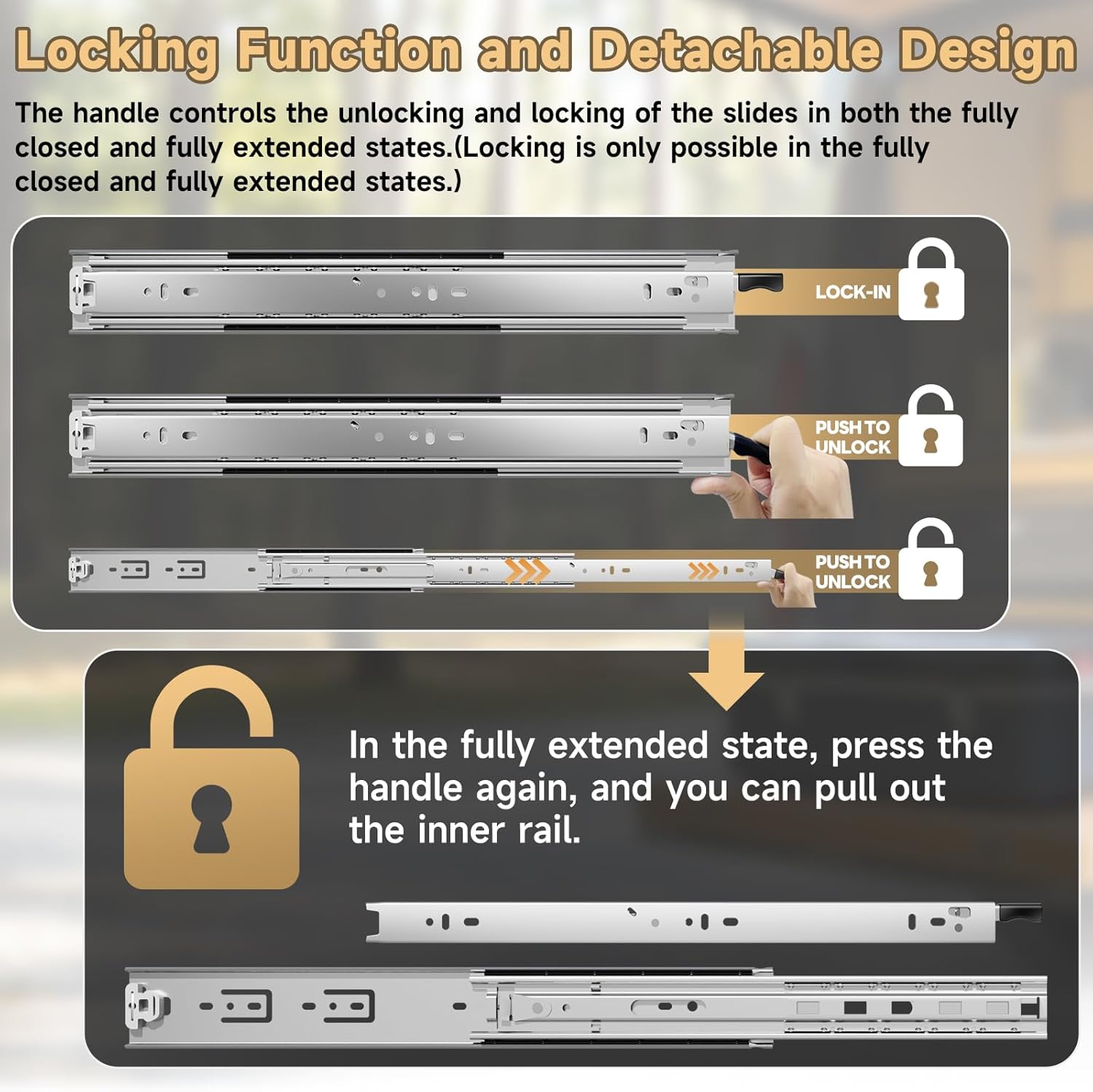 Aolisheng Guide per Cassetti Carichi Pesanti 450mm - immagine 5