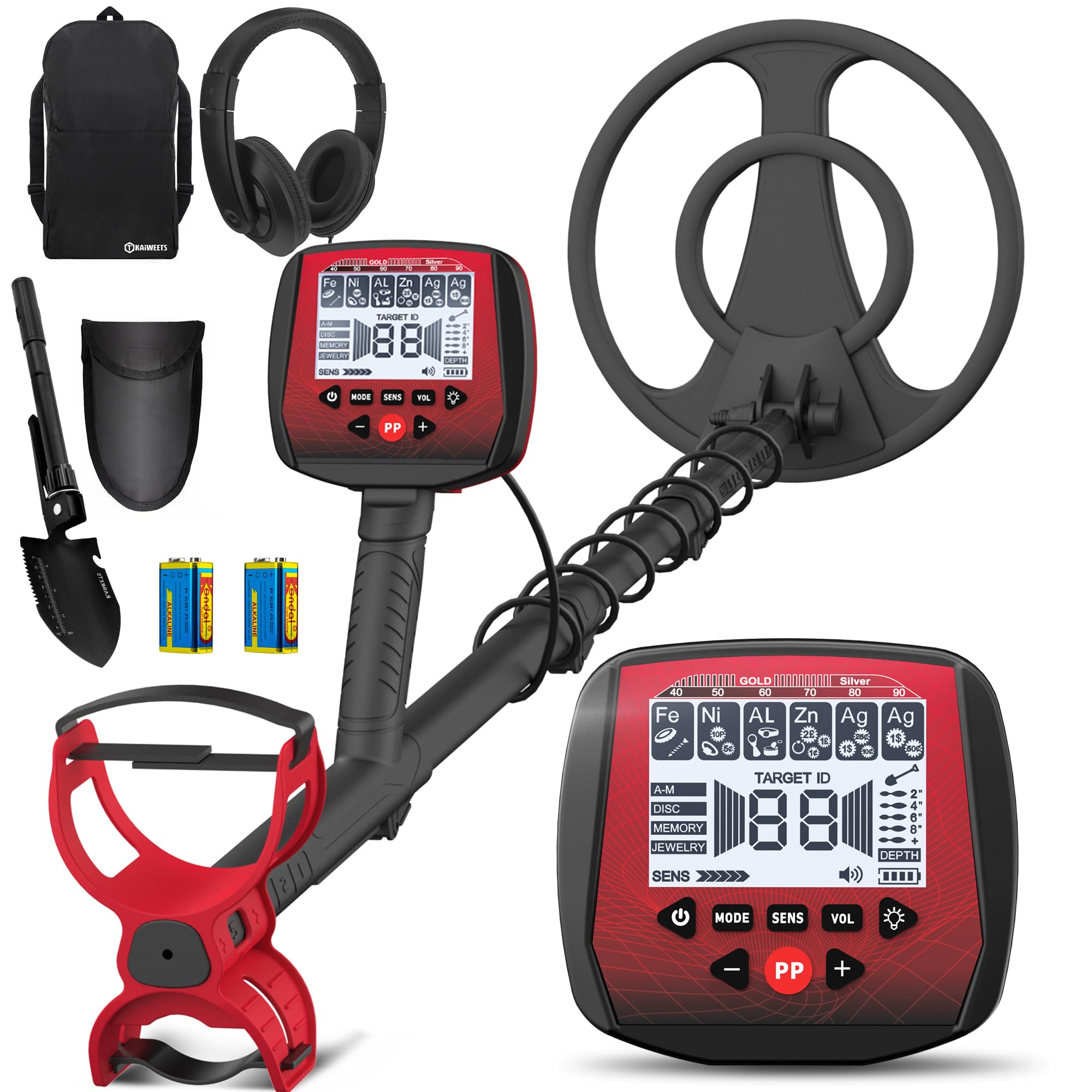 Kaiweets Metal Detector 2026 con Asta Telescopica