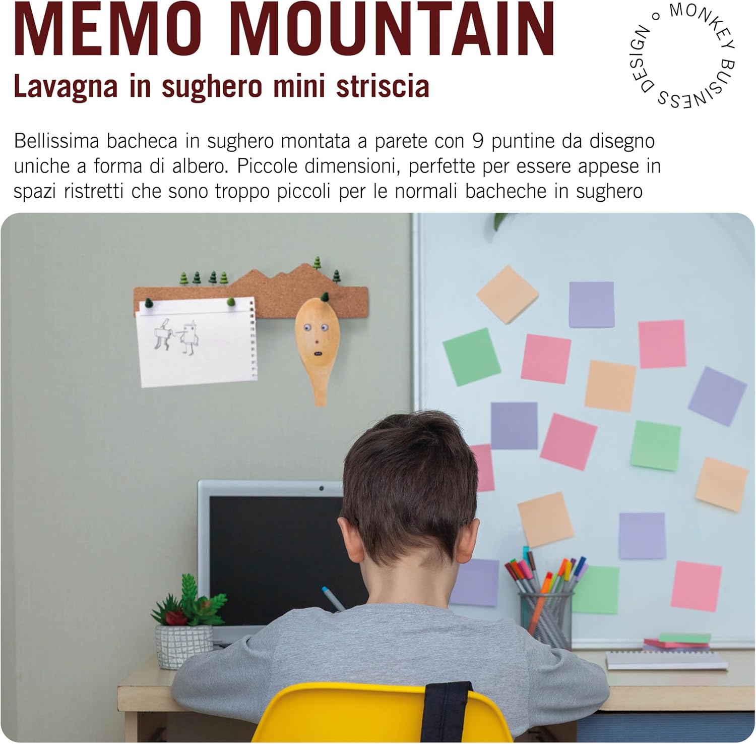 Monkey Business Memo Mountain - Striscia di Sughero - immagine 3