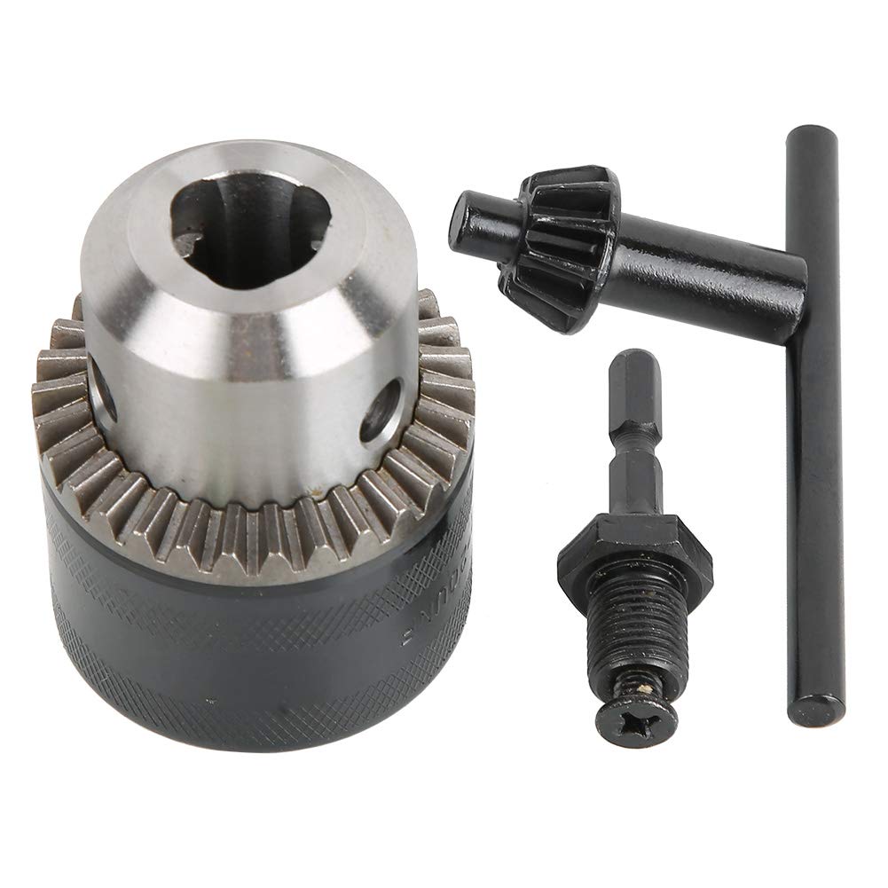 3.0-16Mm 1/2-20Unf Drill Mandrin 16, Perceuse Mandrin 16Mm Kit Adattatore Mandrino Tipo Chiave Mandrino Trapano Con Adattatore Testa Esagonale