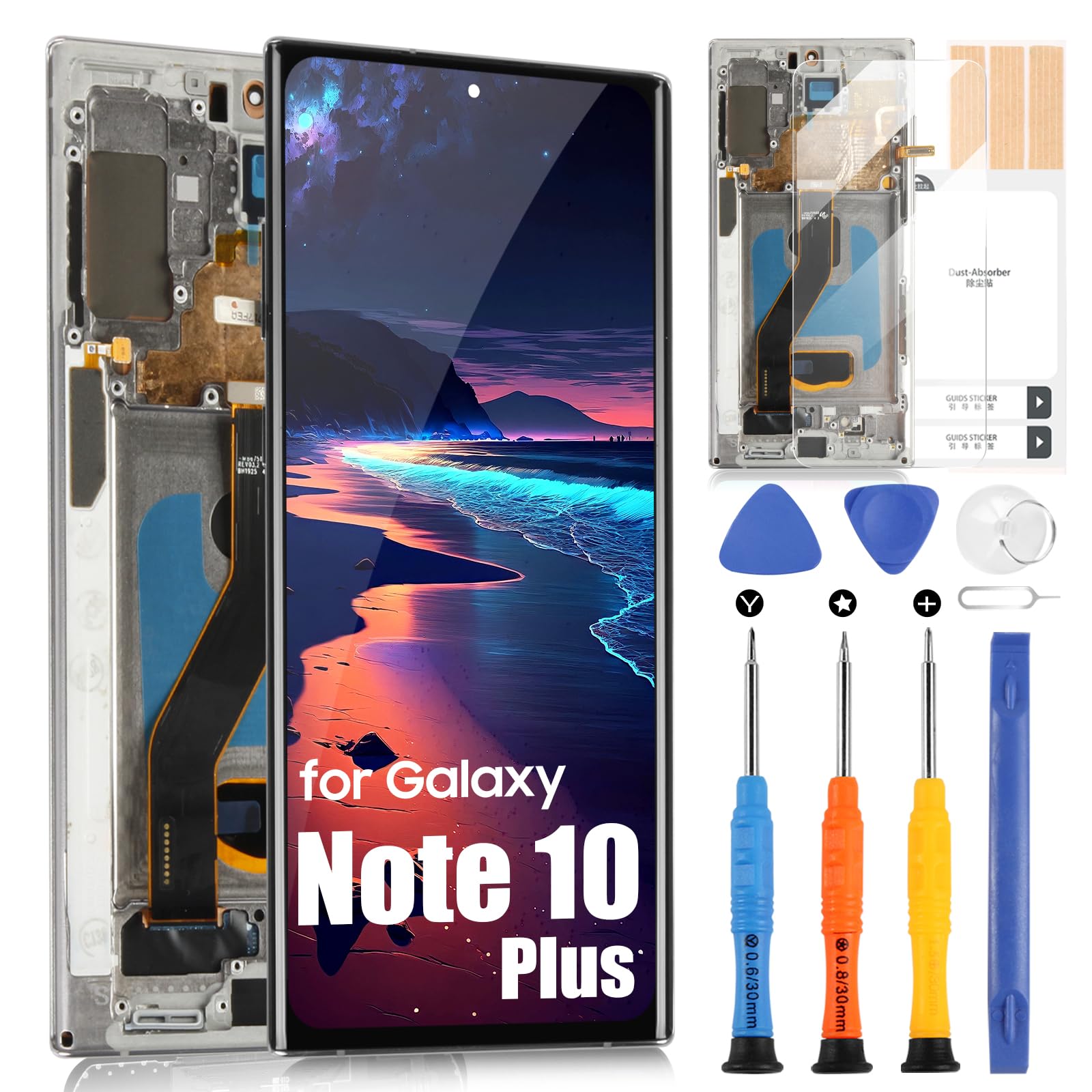 OLED Schermo per Samsung Galaxy Note 10+ Plus 5G, Argento