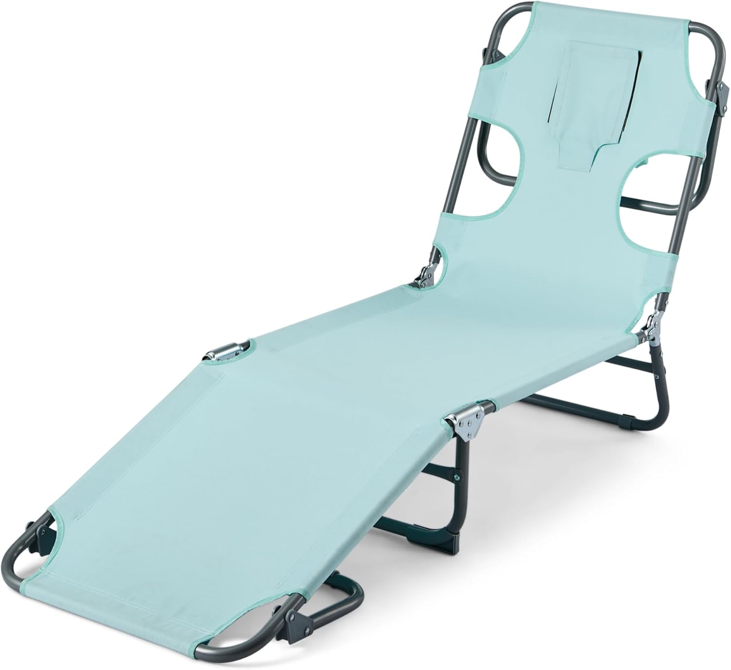 Basics - Poltrona da Esterno Reclinabile Pieghevole, Blu - immagine 1