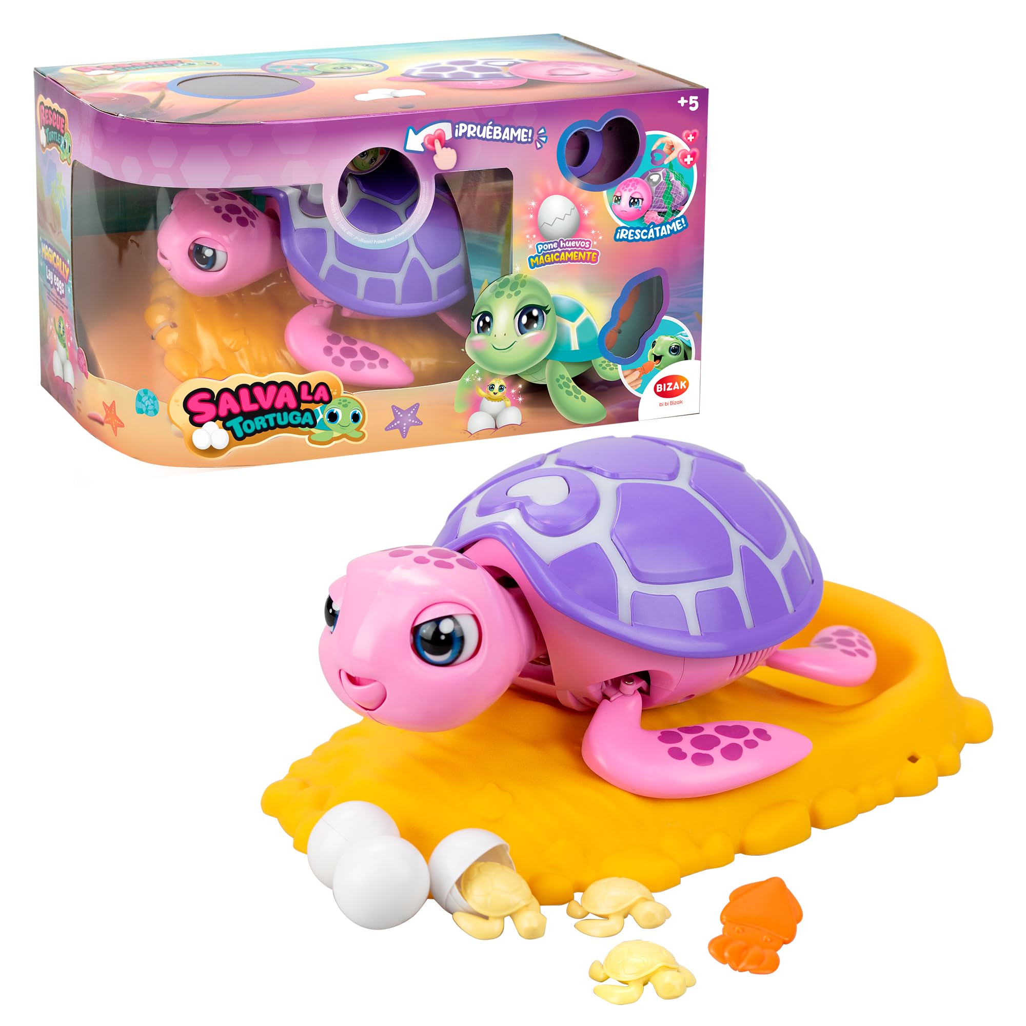 Bizak Salva La Tartaruga Rosa - Animale Interattivo