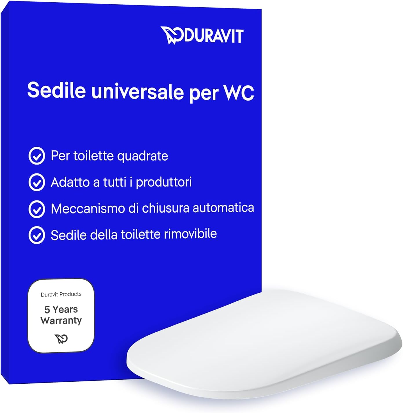 Duravit Sedile WC Universale Ovale, Bianco - immagine 1