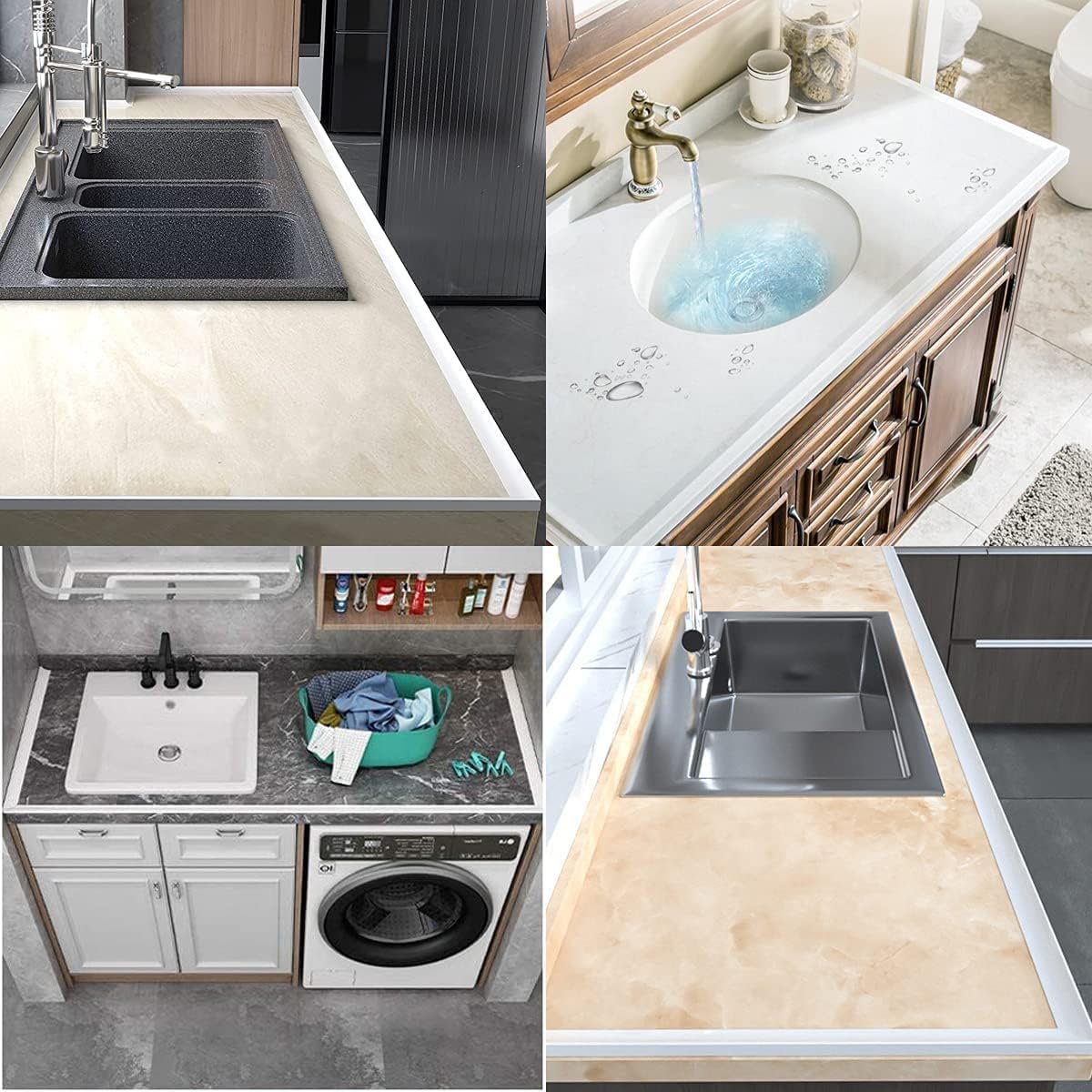 Striscia Sigillante Impermeabile in Silicone 105cm, Bianco - immagine 4