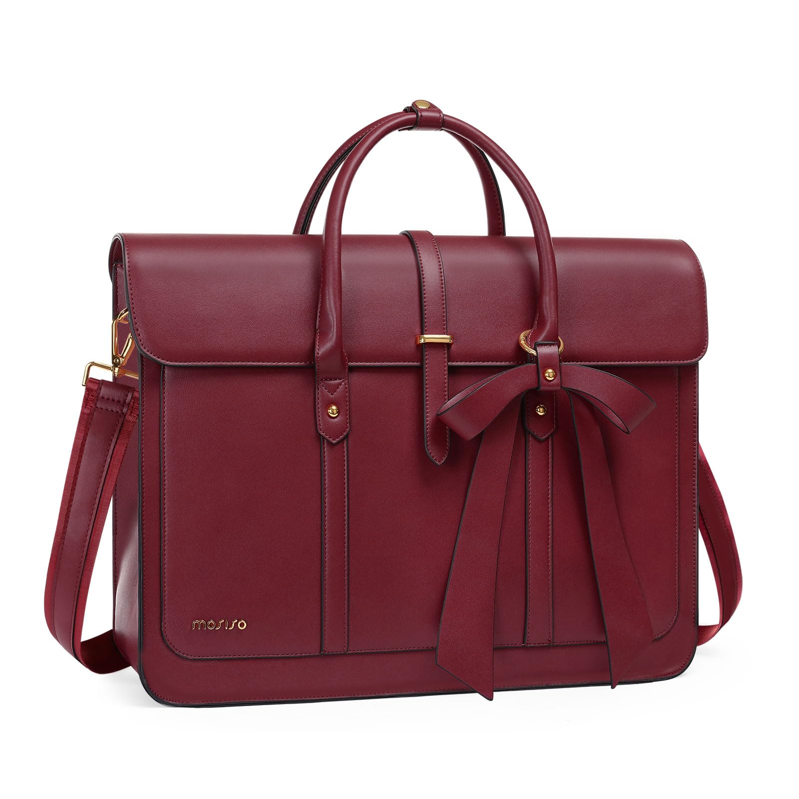 Mosiso Borsa Porta PC Donna 17 Pollici, Vino Rosso