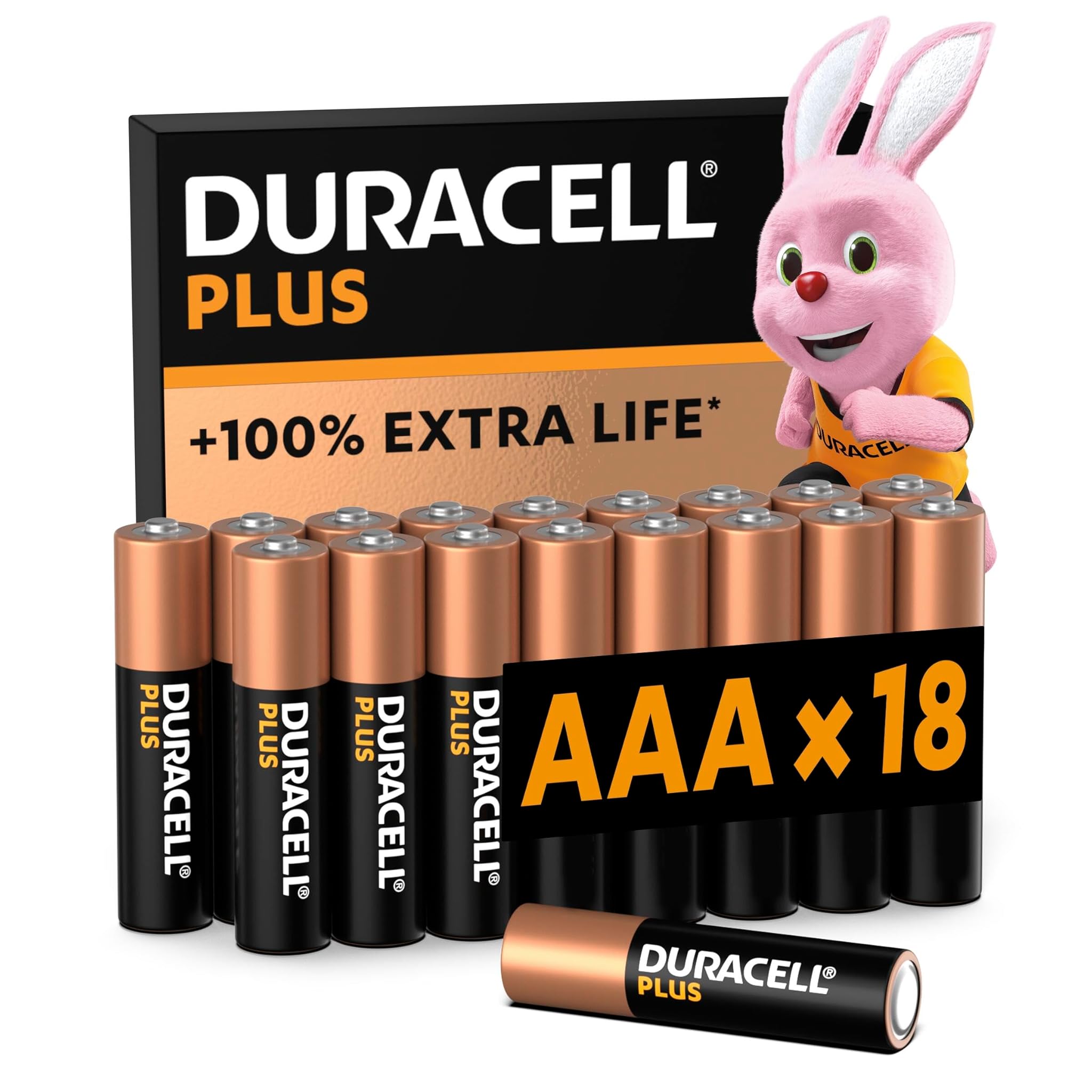 Duracell Batterie Plus AAA - Pacco da 18 Pile Alcaline