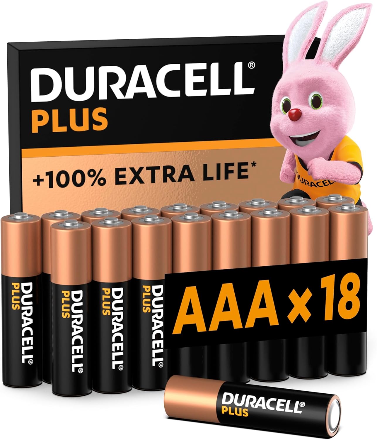 Duracell Batterie Plus AAA - Pacco da 18 Pile Alcaline - immagine 1