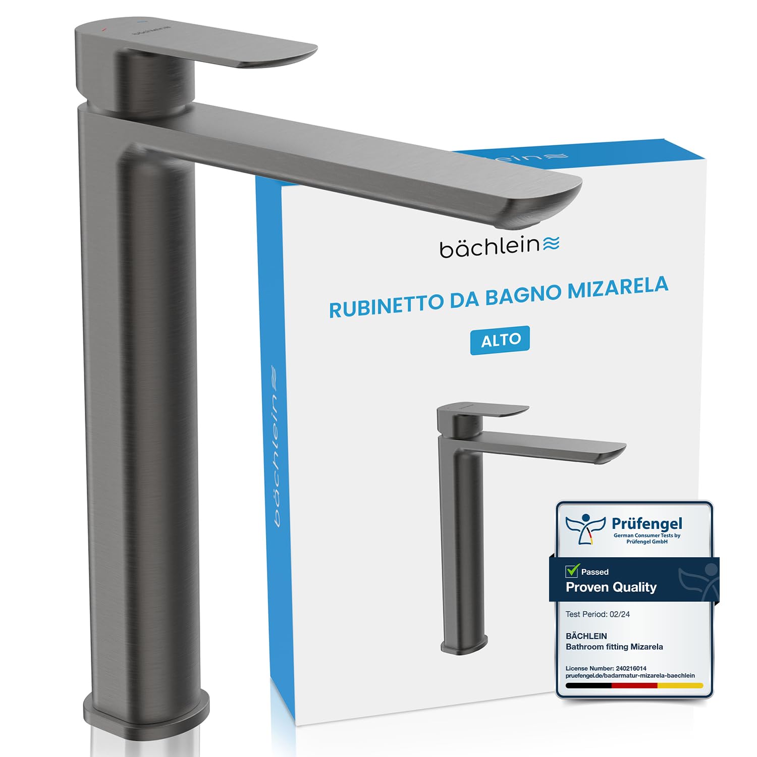 Bächlein Rubinetto Bagno Mizarela Antracite