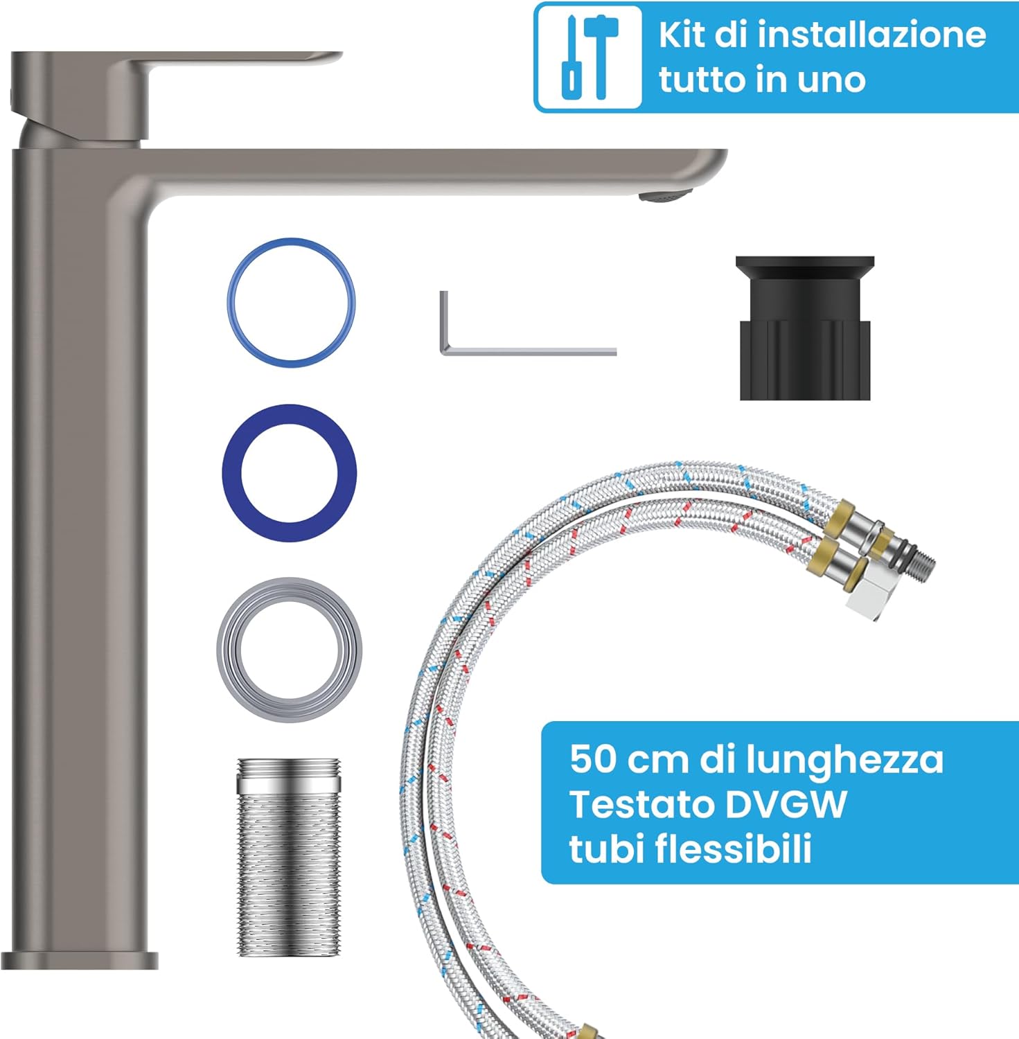 Bächlein Rubinetto Bagno Mizarela Antracite - immagine 4