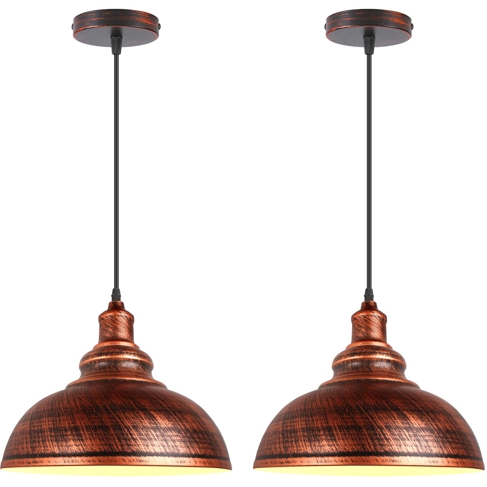 Idegu 2 Pcs Lampadari a Sospensione Vintage Industriale E27