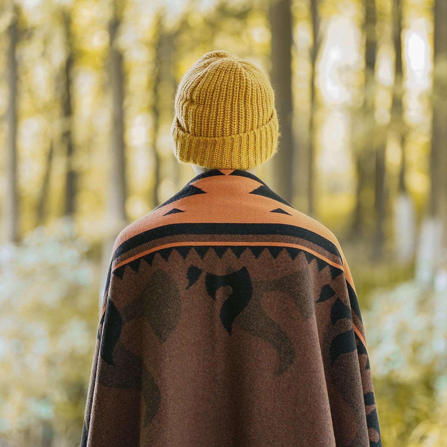 Acushla Coperta in Lana Merino 79x63cm, Marrone Fiamma - immagine 8