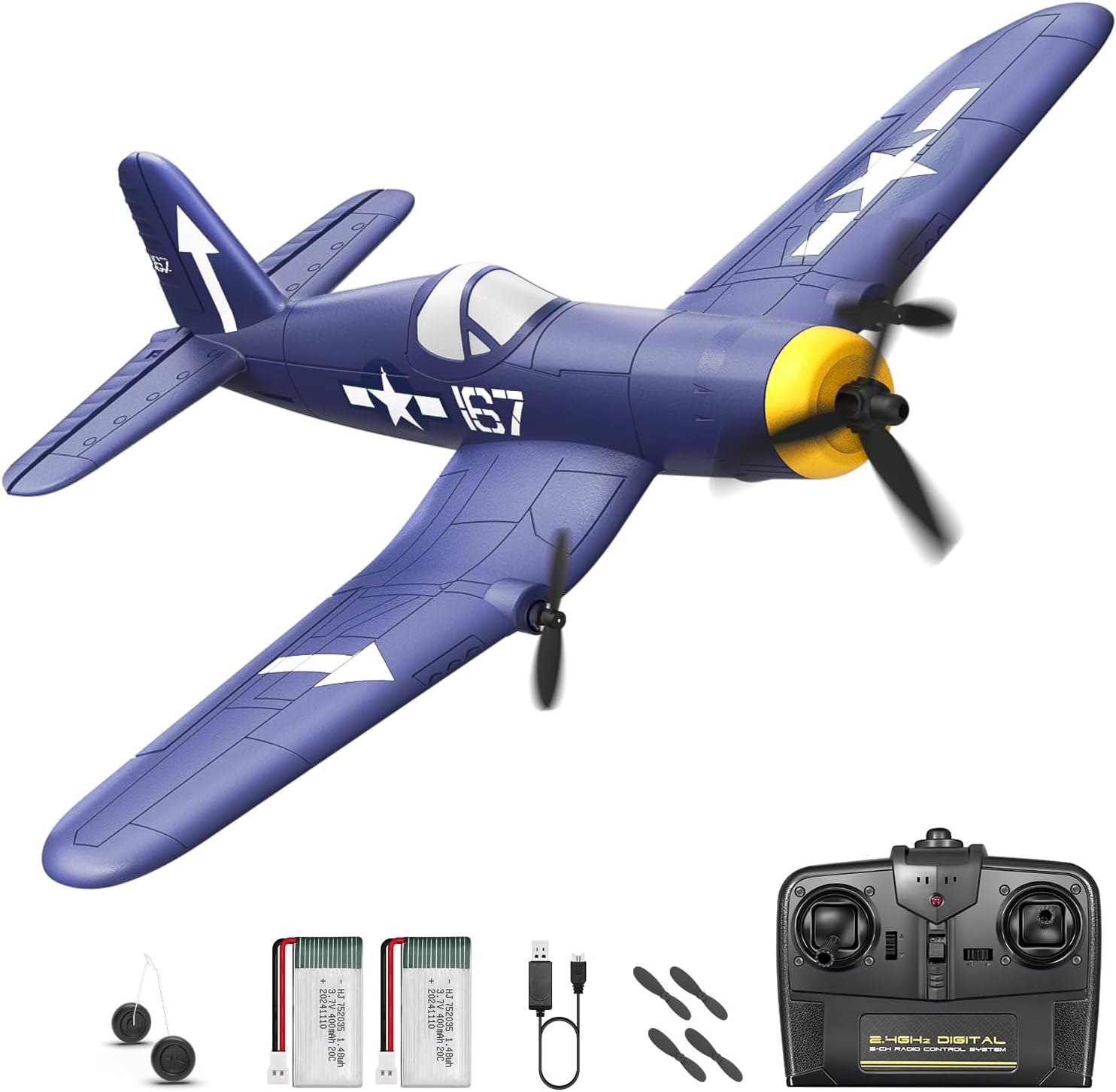 HAWK'S WORK Aereo RC F4U Corsaro 3 Canali - immagine 1