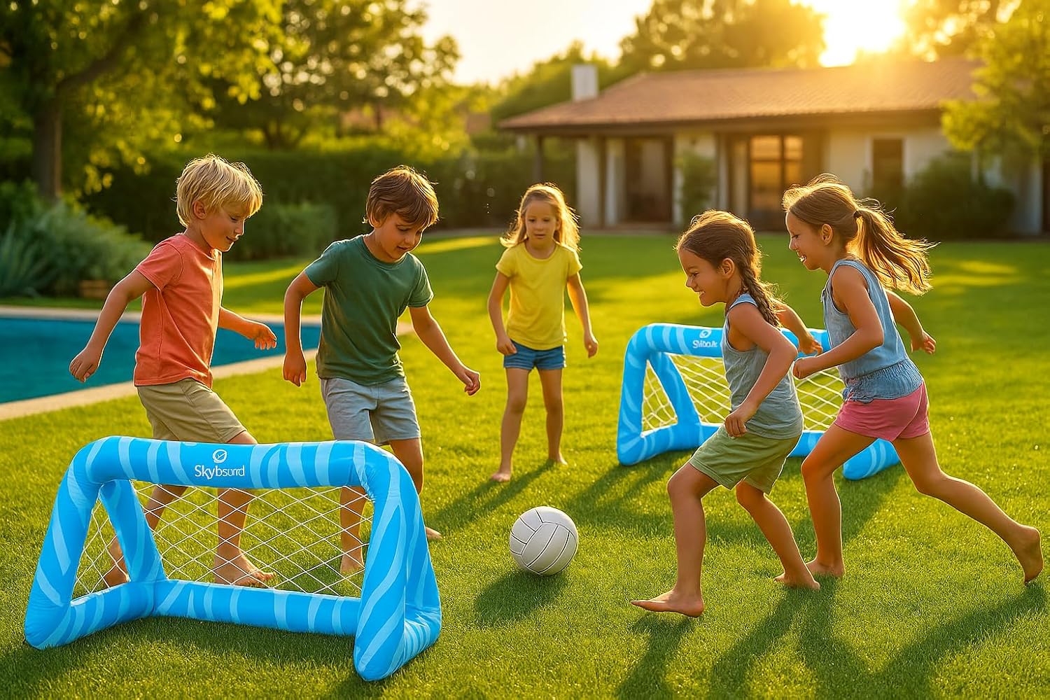 SkyBound - 2 Porte Gonfiabili per Bambini con Pallone - immagine 6