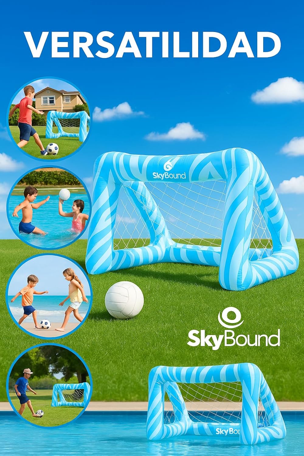 SkyBound - 2 Porte Gonfiabili per Bambini con Pallone - immagine 8